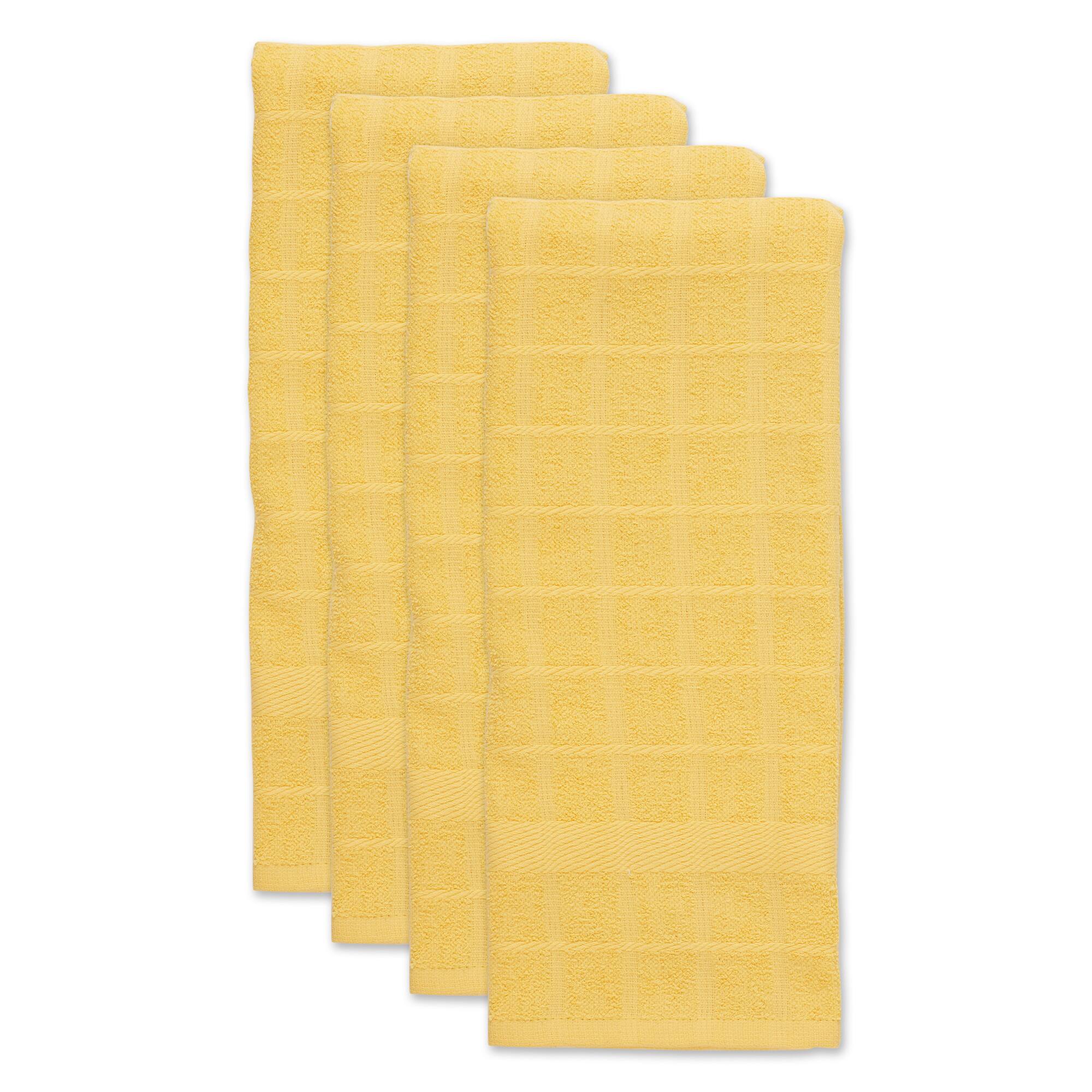 DII® Solid Windowpane Terry Dishtowels, 4ct.