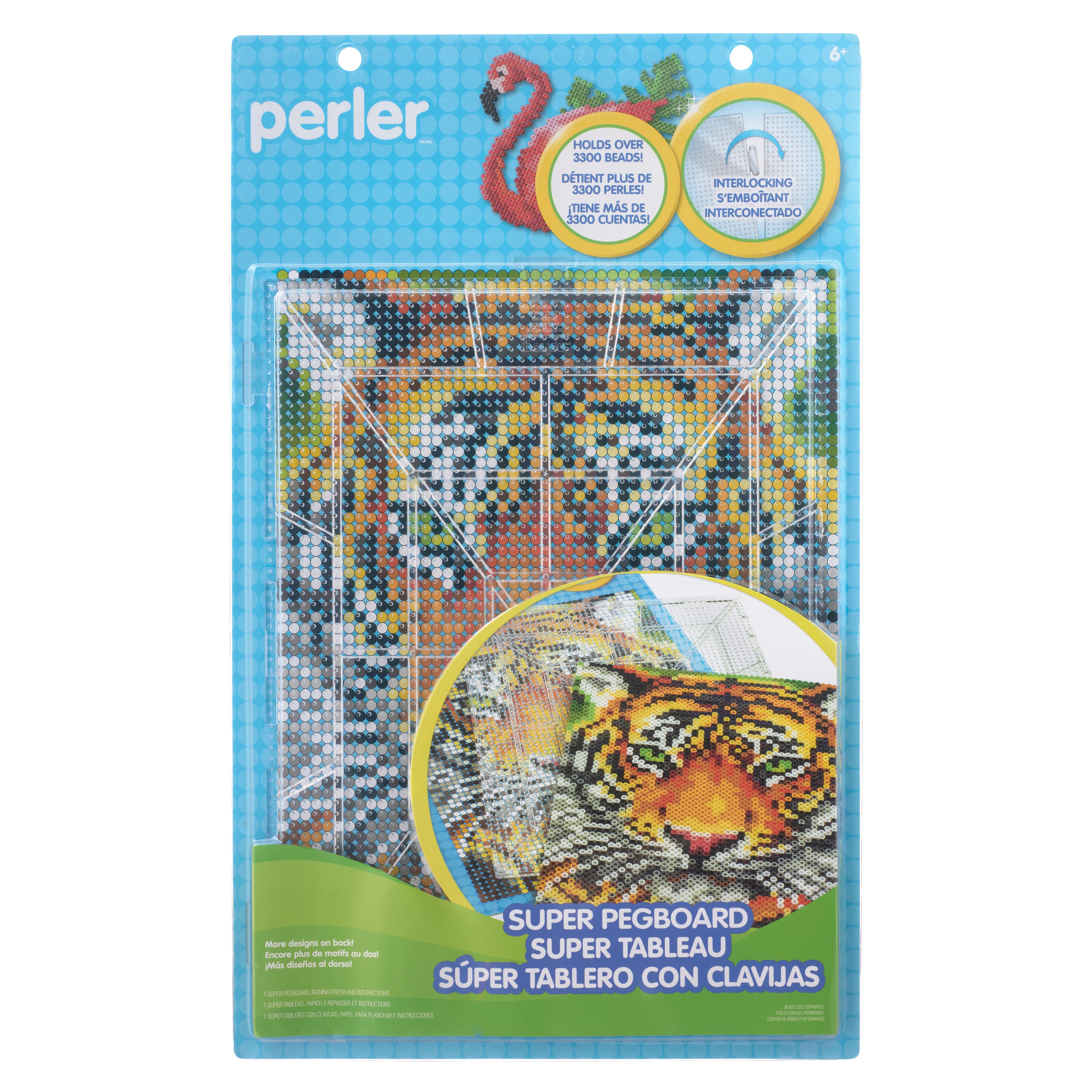  Perler Beads Extra Large Clear Pegboard : Arts, Crafts & Sewing