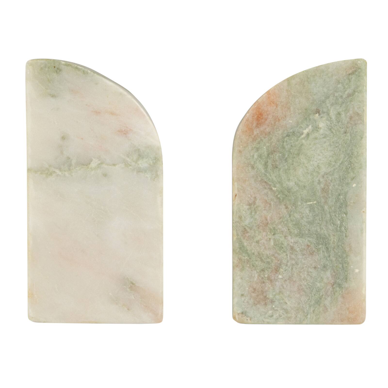 Hello Honey&#xAE; 6&#x22; Green Half Arch Marble Bookend Set