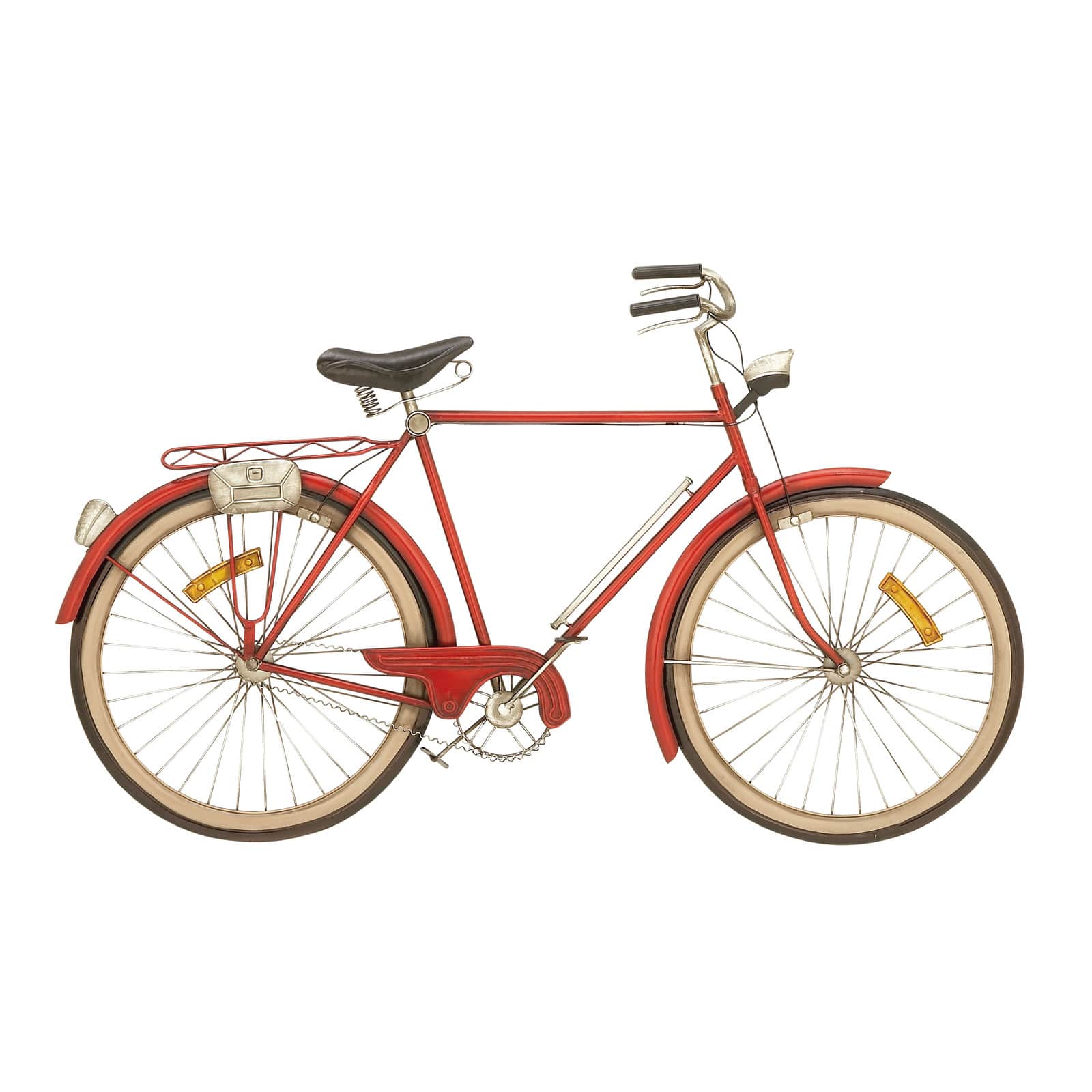 Red Vintage Metal Bicycle Wall Accent