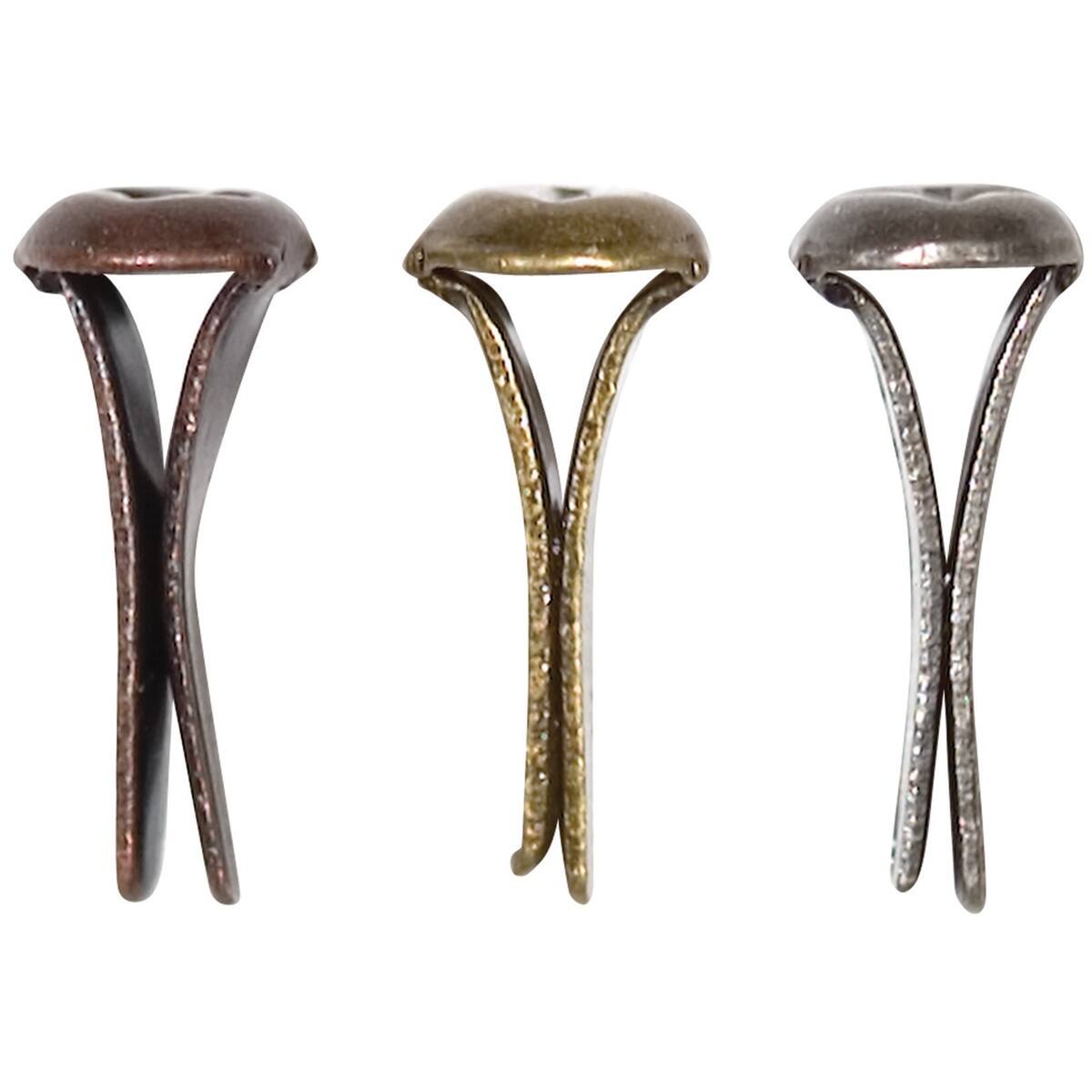 IdeaOlogy Metal ScrewTop Paper Fasteners .25" 99/PkgAntique Nickel