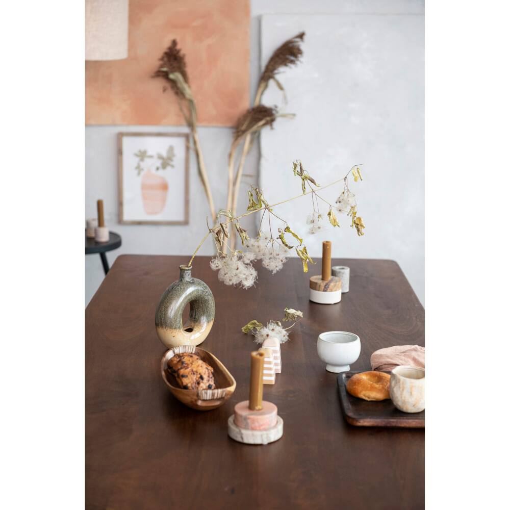 Hello Honey® Rust Woven Cotton Blend Lumbar Pillow