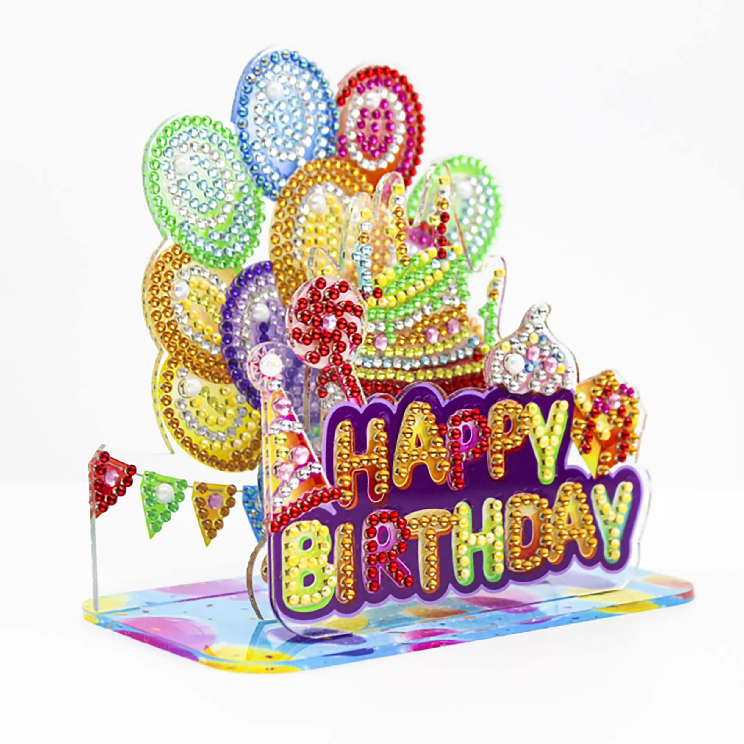 Sparkly Selections Happy Birthday 3D Decoration Diamond Painting
