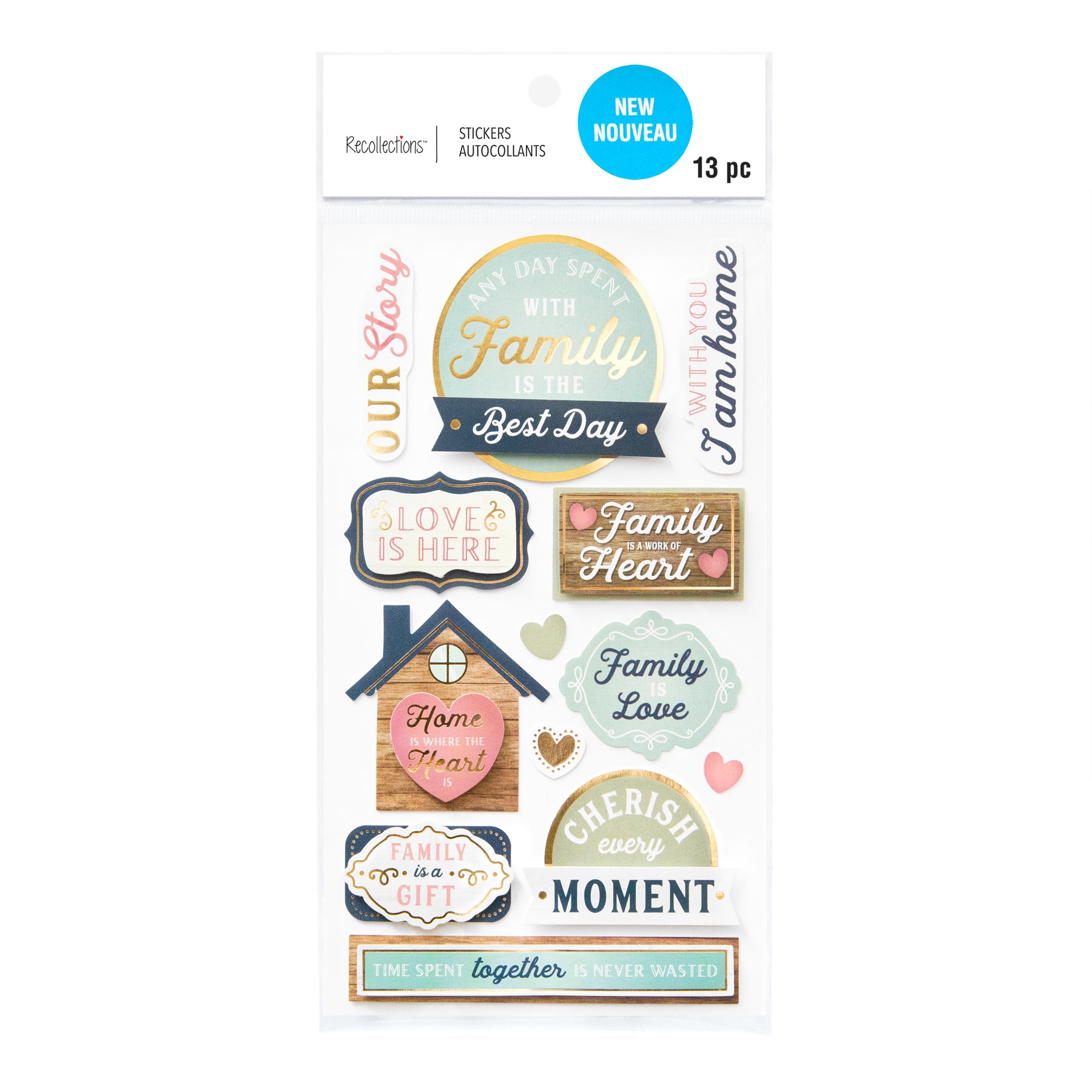 12 Pack: Family Pack Dimensional Stickers by Recollections™