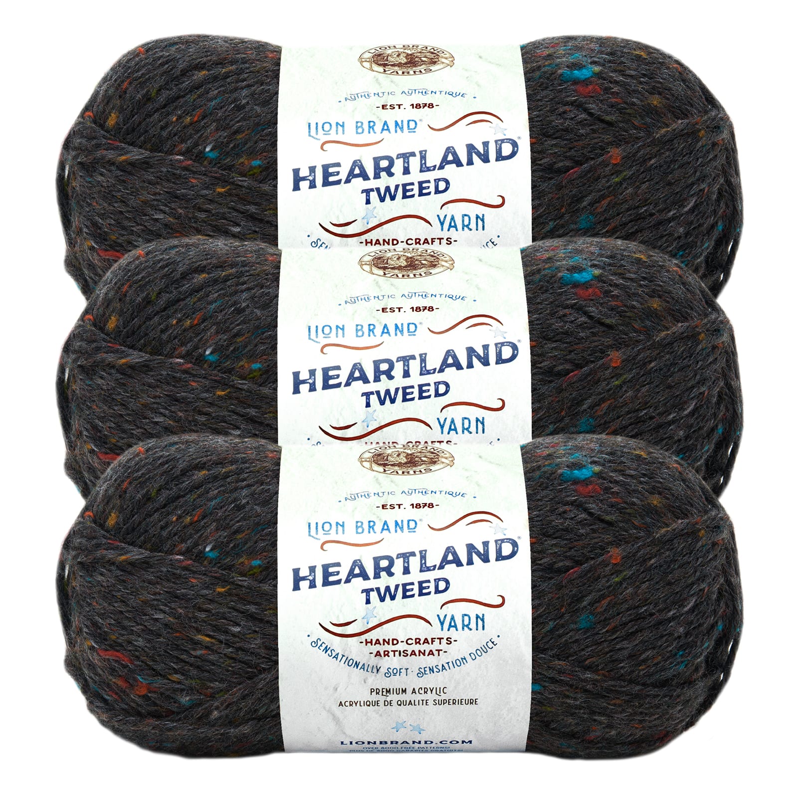 3 Pack Lion Brand® Heartland® Tweed Yarn