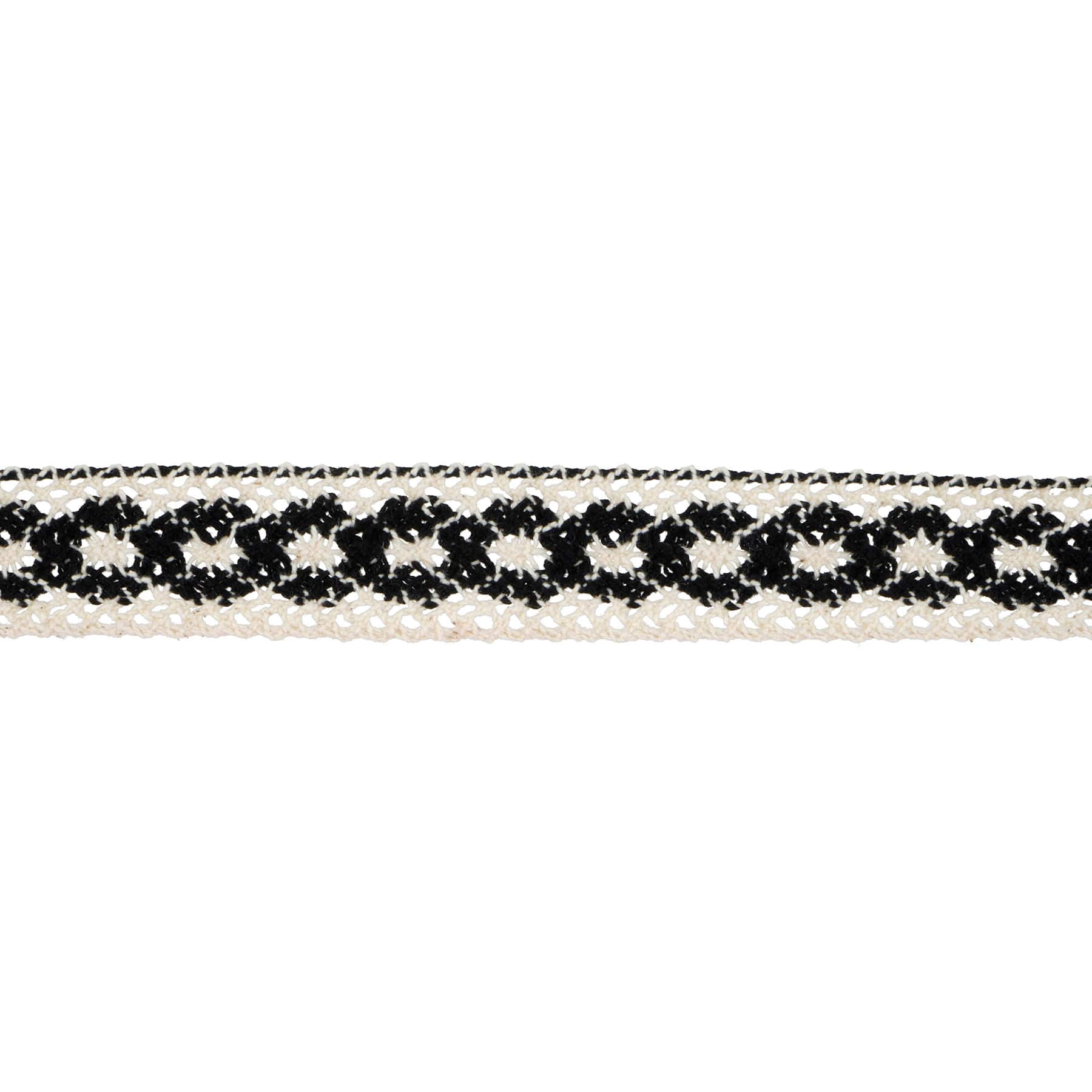1.1&#x22; Black &#x26; White Crochet Trim by Celebrate It&#xAE;