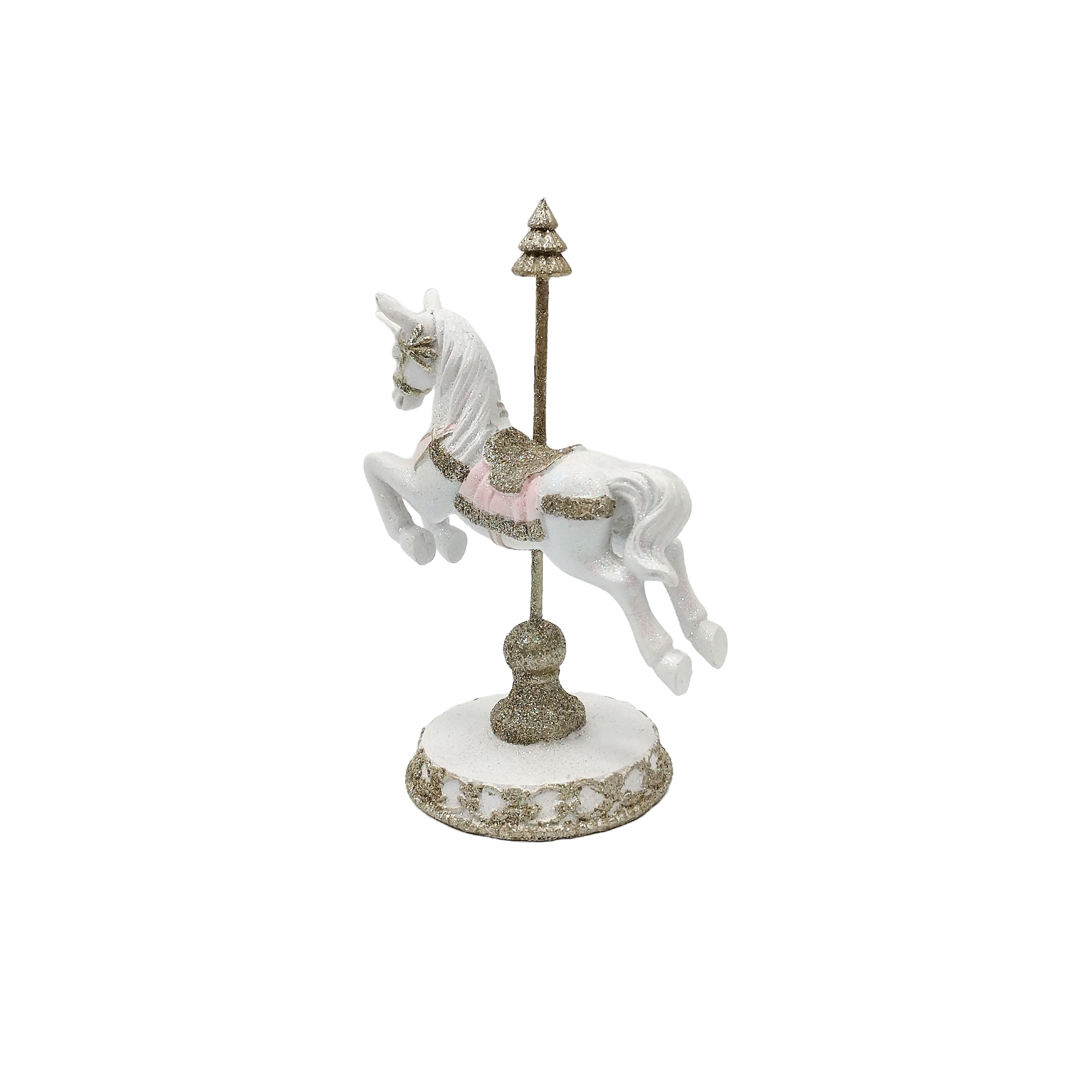 7.75&#x22; White &#x26; Gold Carousel Unicorn Tabletop D&#xE9;cor by Ashland&#xAE;