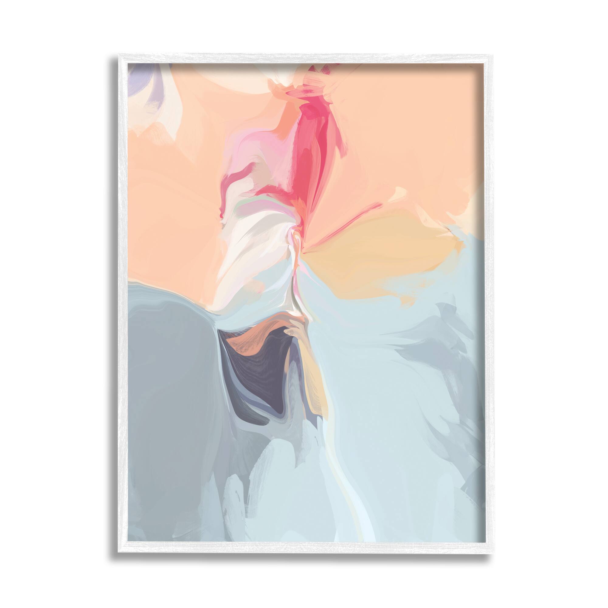 Stupell Industries Abstract Fluid Human Figure Dancing Movement  in White Frame Wall Art