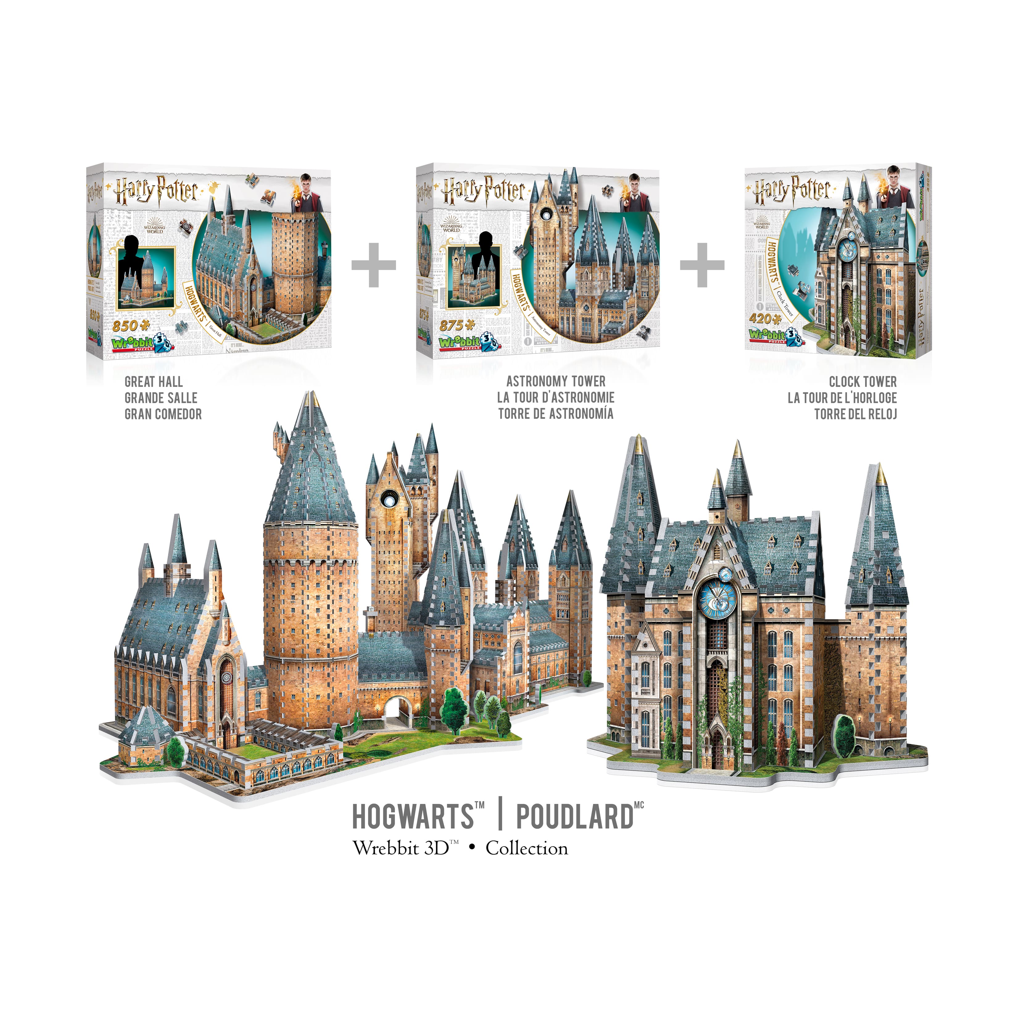 Harry Potter Collection - Hogwarts - Clock Tower 3D Puzzle: 420 Pcs