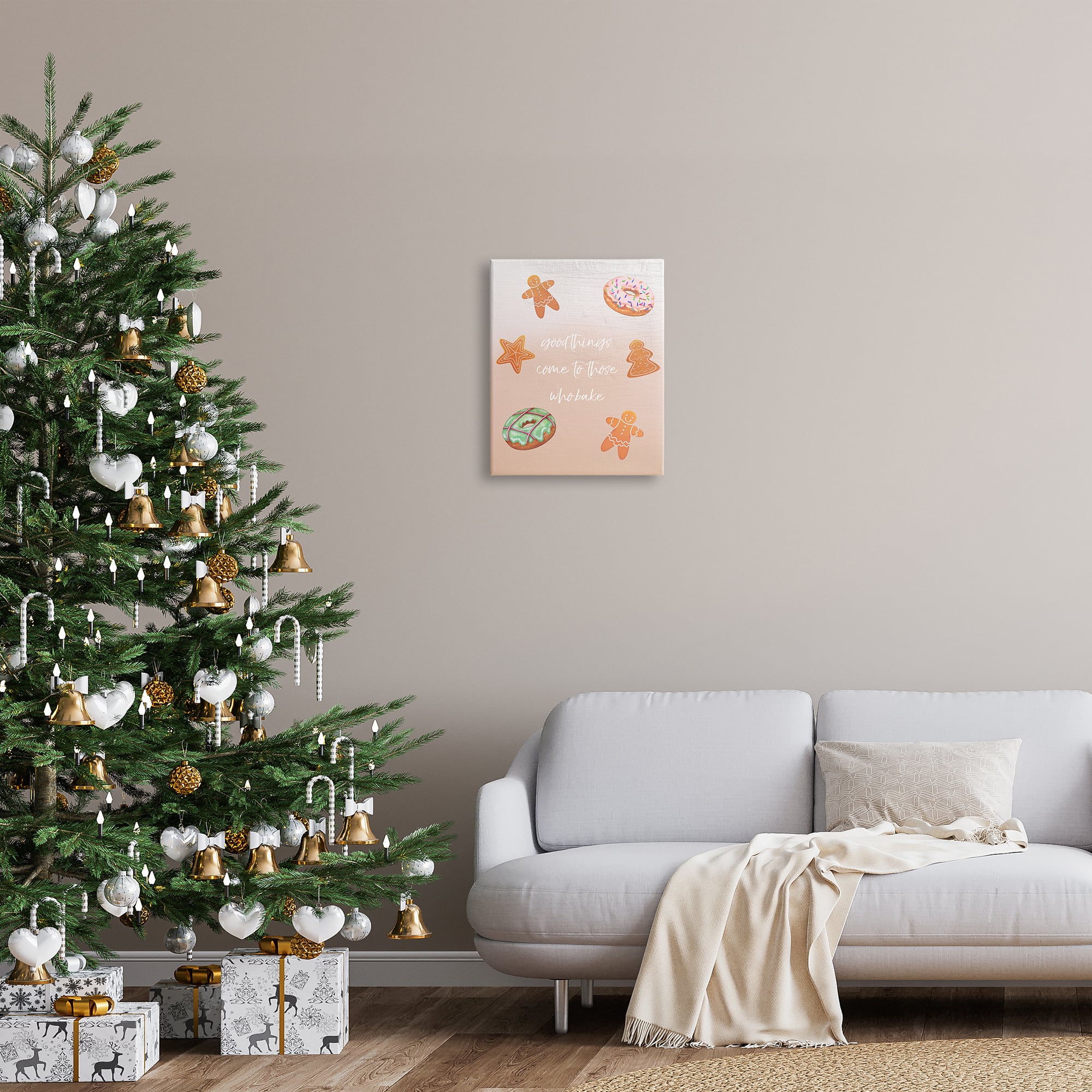 Stupell Industries Those Who Bake Holiday Cookies Canvas Wall Art