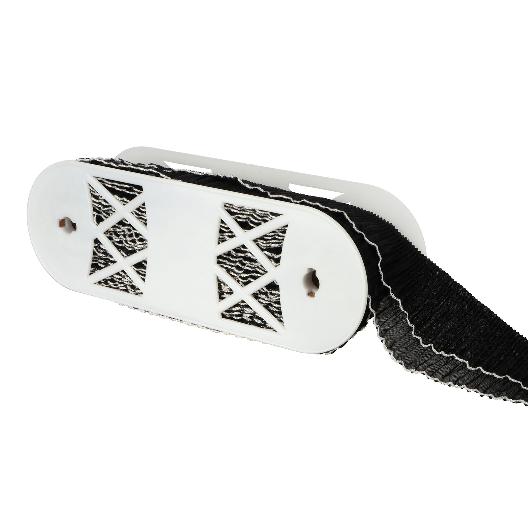 2.6&#x22; Black with White Scallop Ruffle Trim by Celebrate It&#xAE;