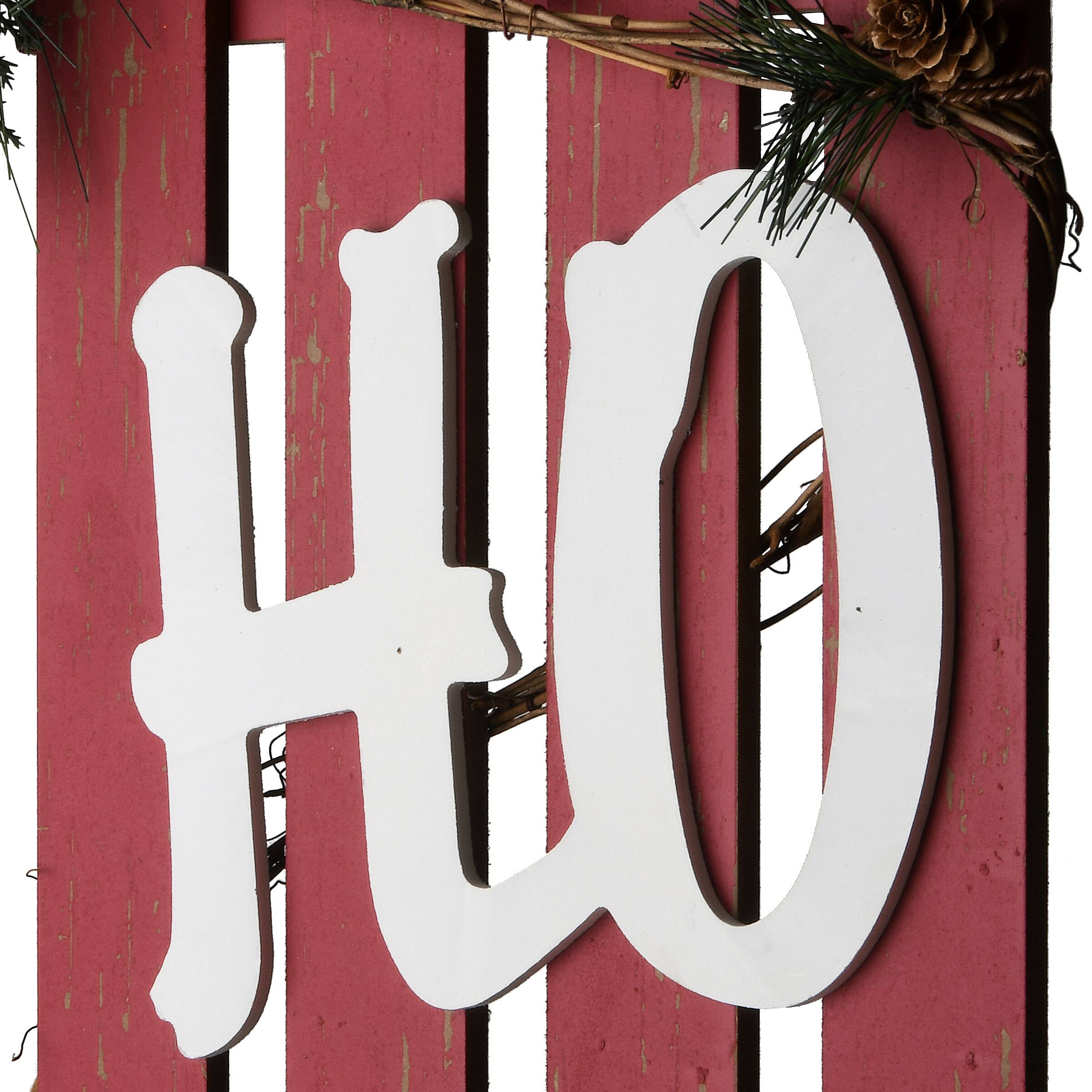 4ft. Red &#x26; White Ho Ho Ho Wall Sign