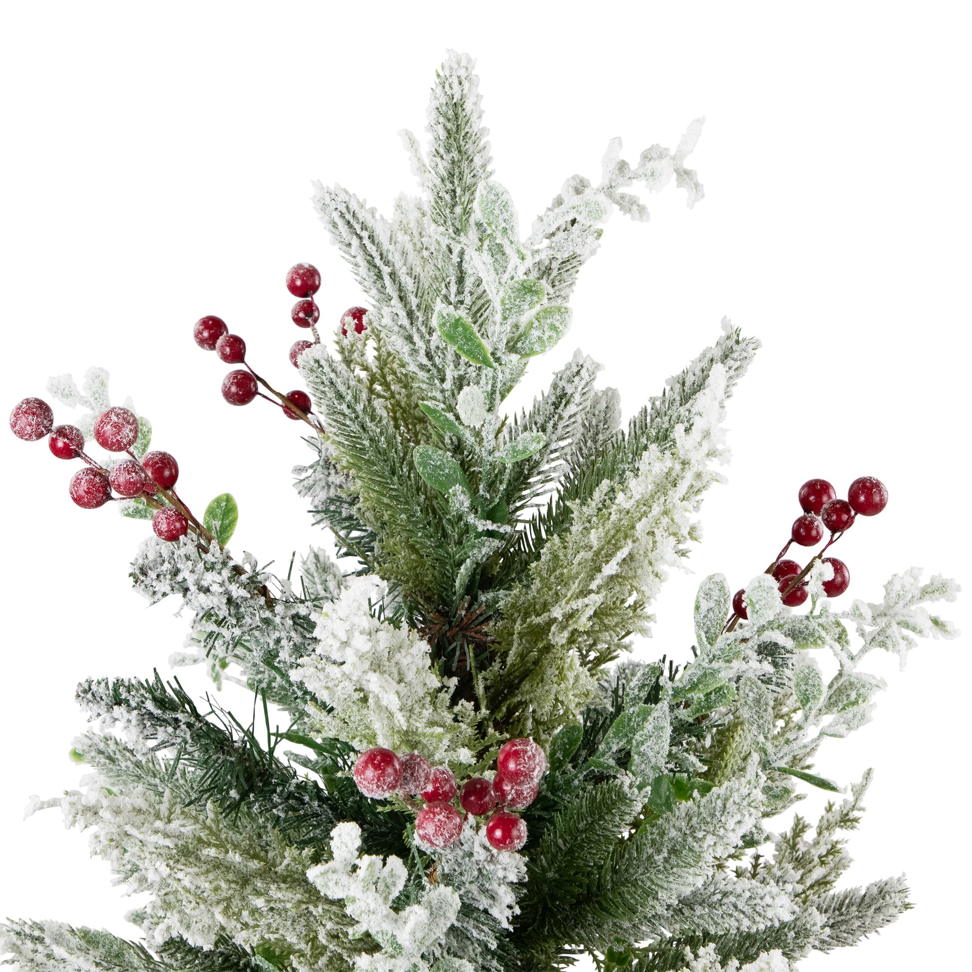 24" Unlit Flocked Balsam Pine Artificial Christmas Tree
