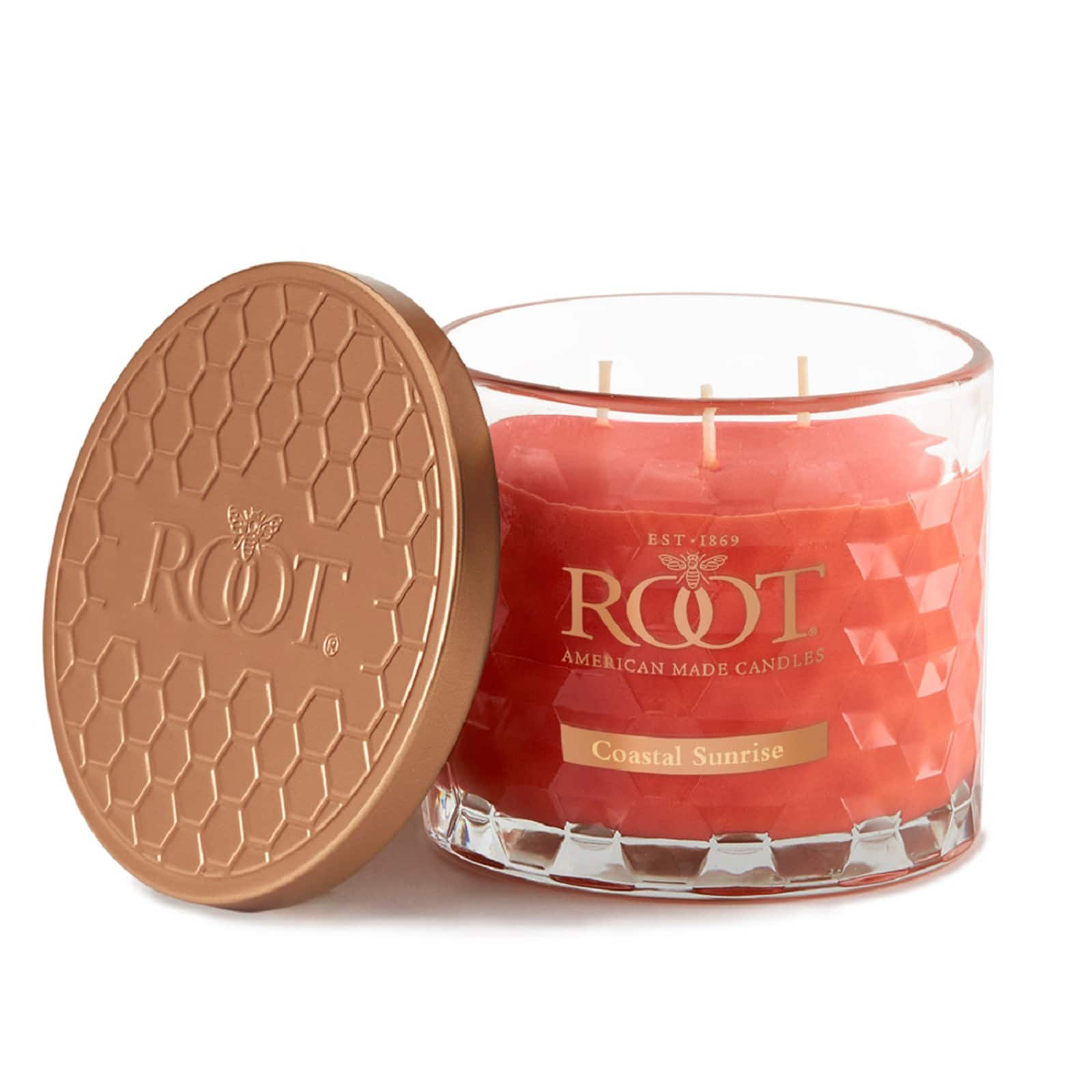 Root Candles Signature 3-Wick Honeycomb Beeswax Blend Jar Candle
