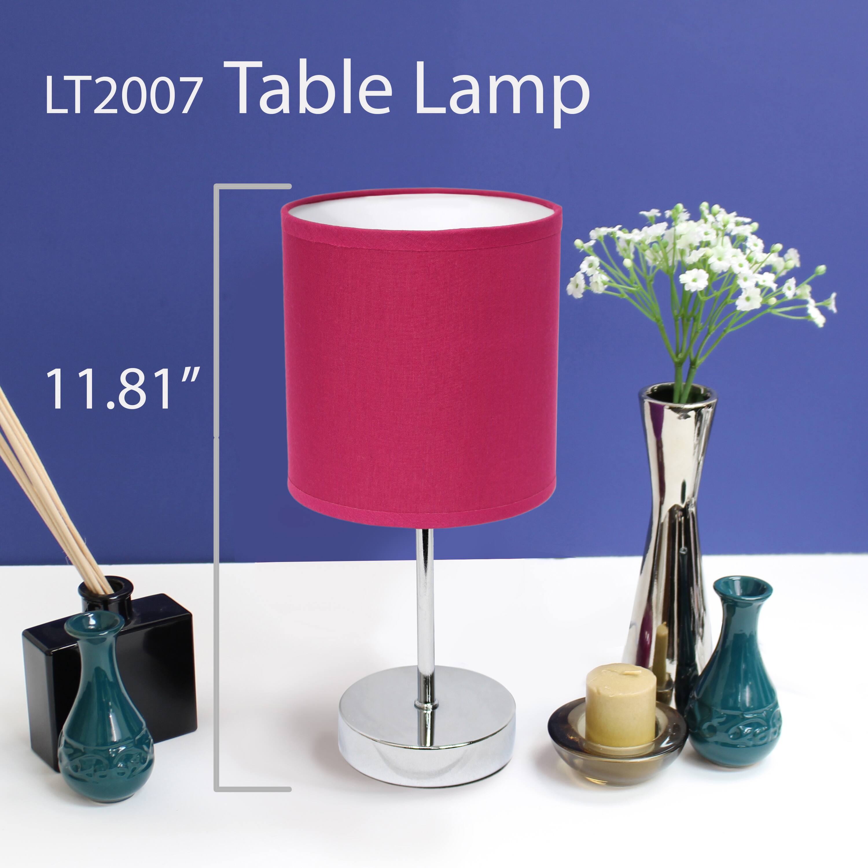 Simple Designs Chrome Mini Table Lamp