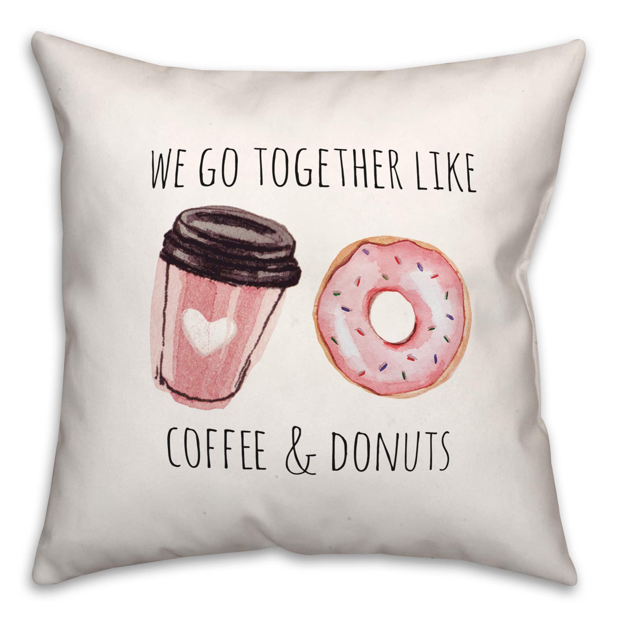Go Together Like Coffee And Donuts Throw Pillow
