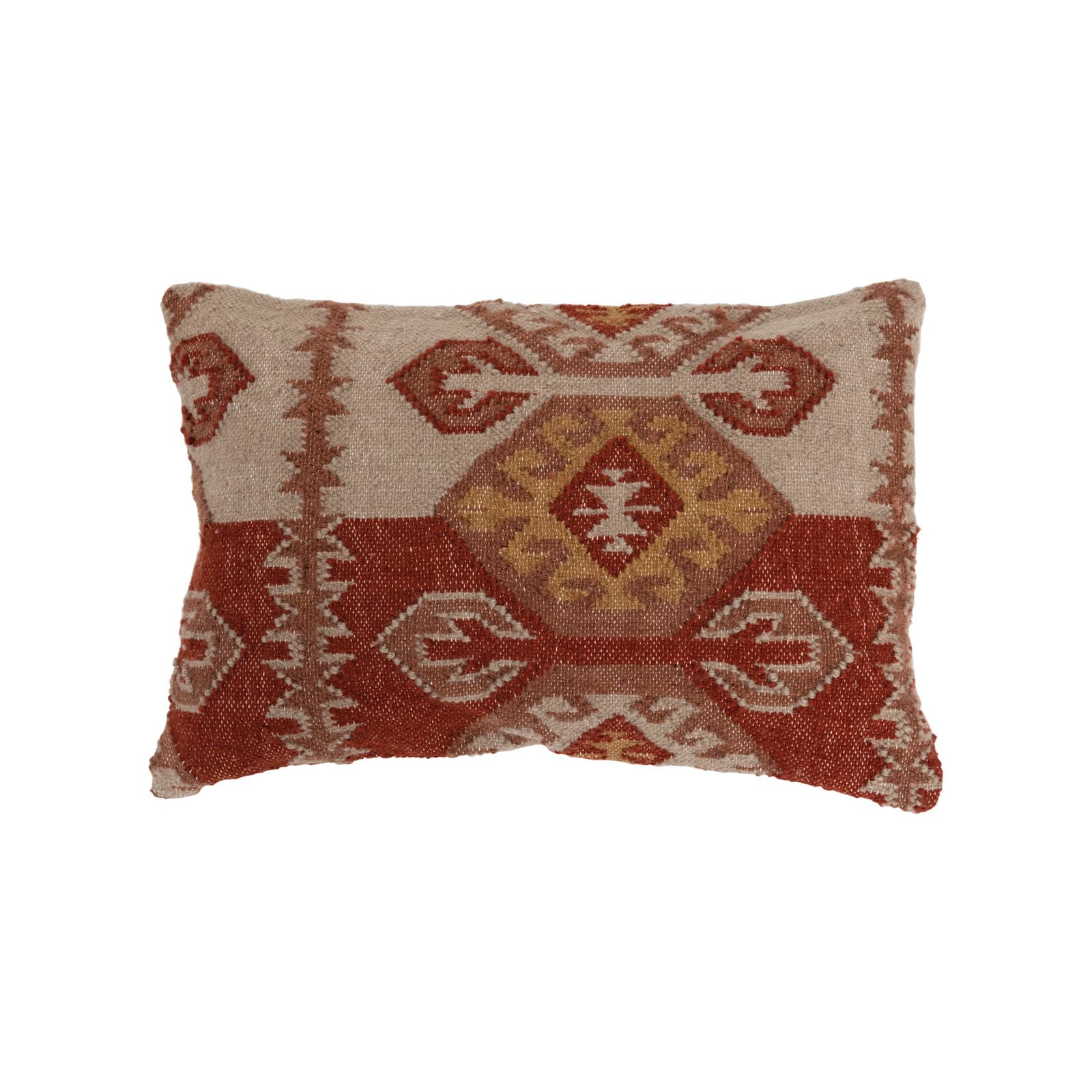 Aztec Pattern Woven Wool Blend Kilim Lumbar Pillow | Michaels