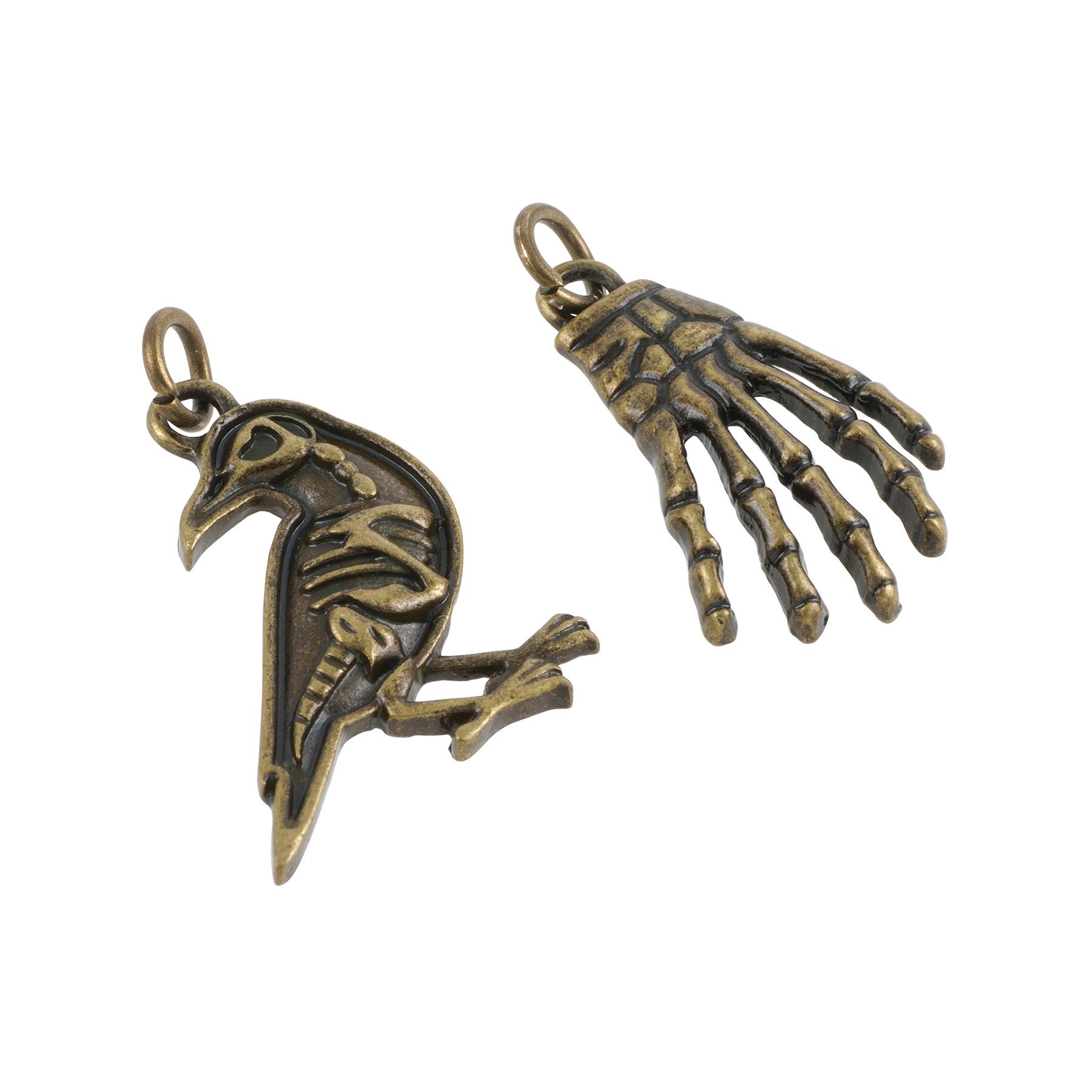 12 Packs: 6 ct. (72 total) Found Objects Metal Animal Bone Charms by Bead Landing™