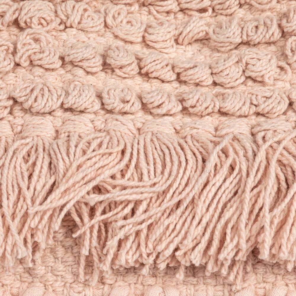 Hello Honey® Square Pink Fringe Printed Pillow