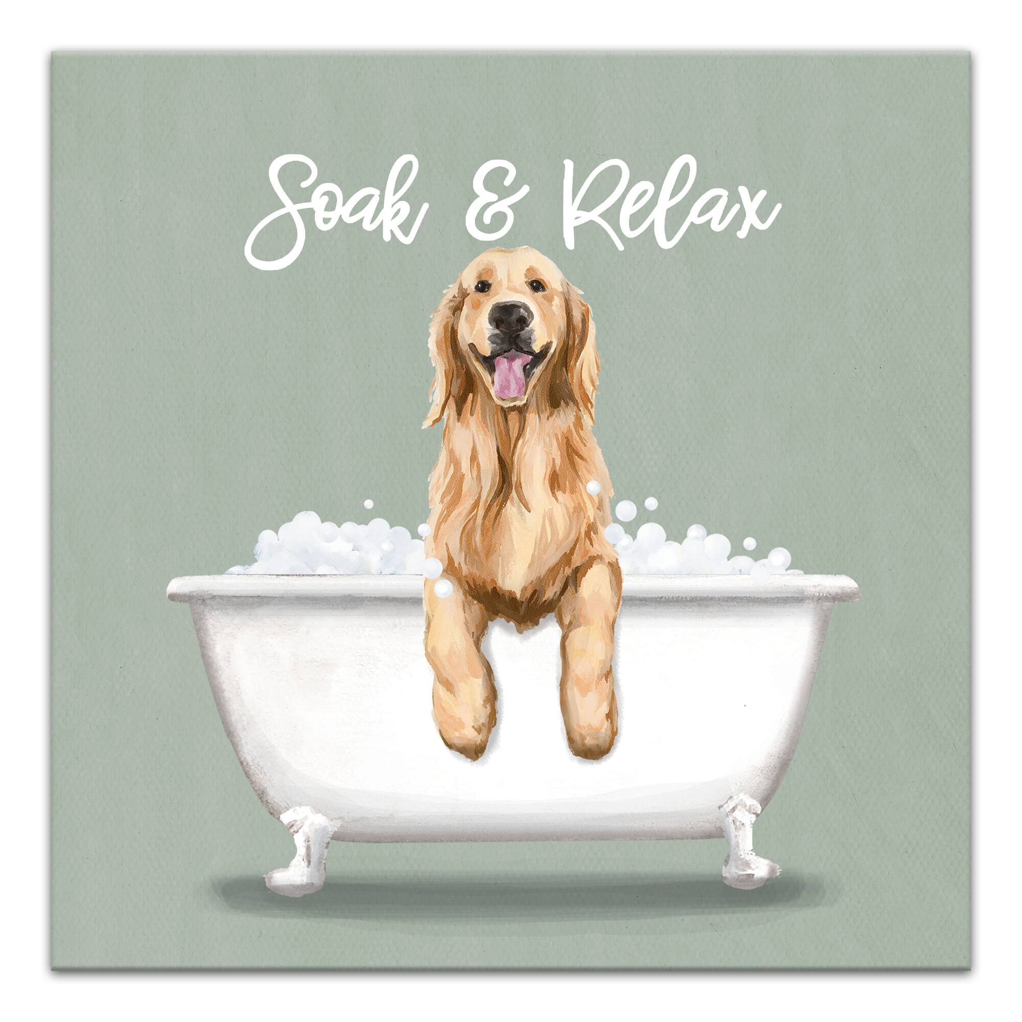 Soak And Relax 16" x 16" Canvas Wall Art