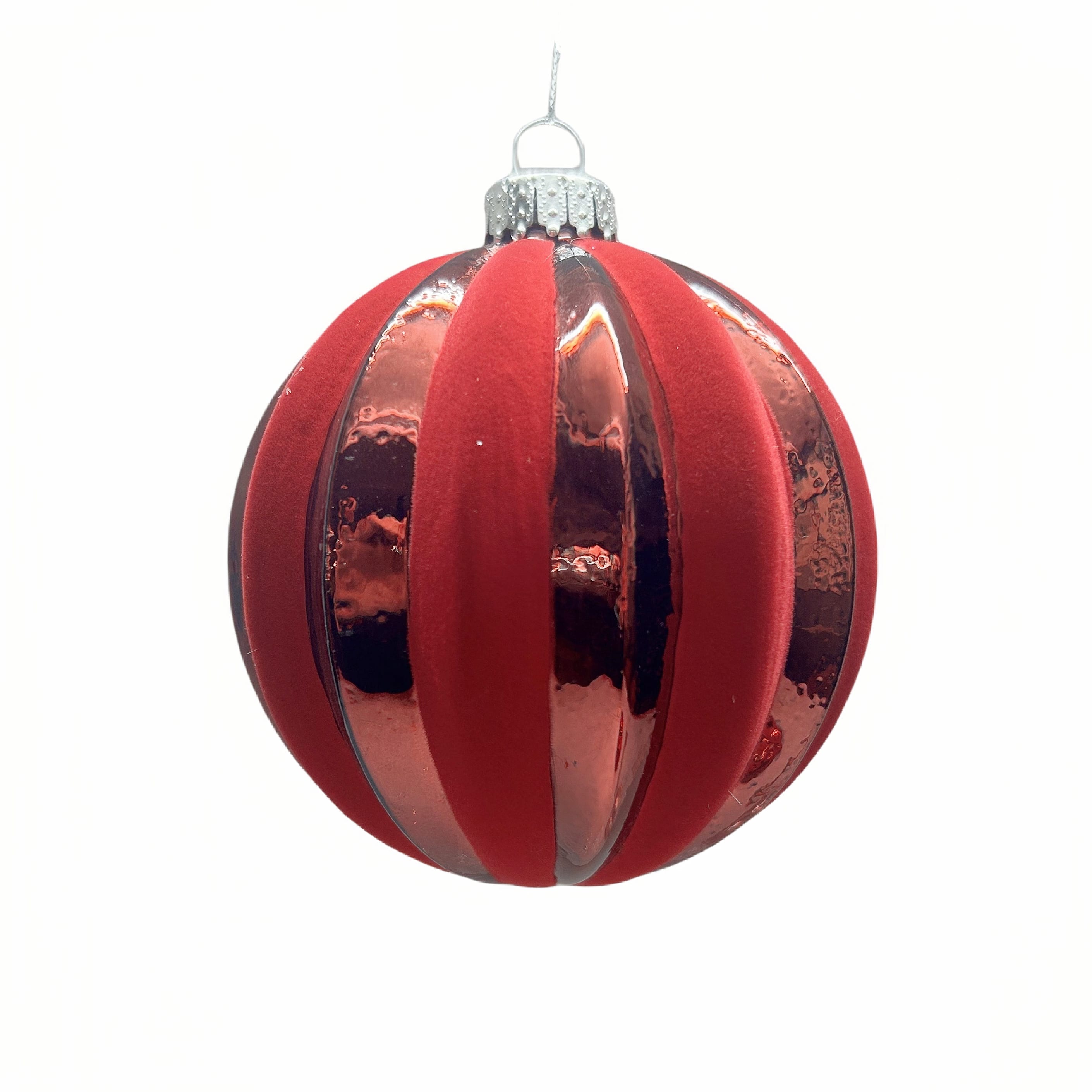 4&#x22; Stripe Glass Ball Ornament by Ashland&#xAE;