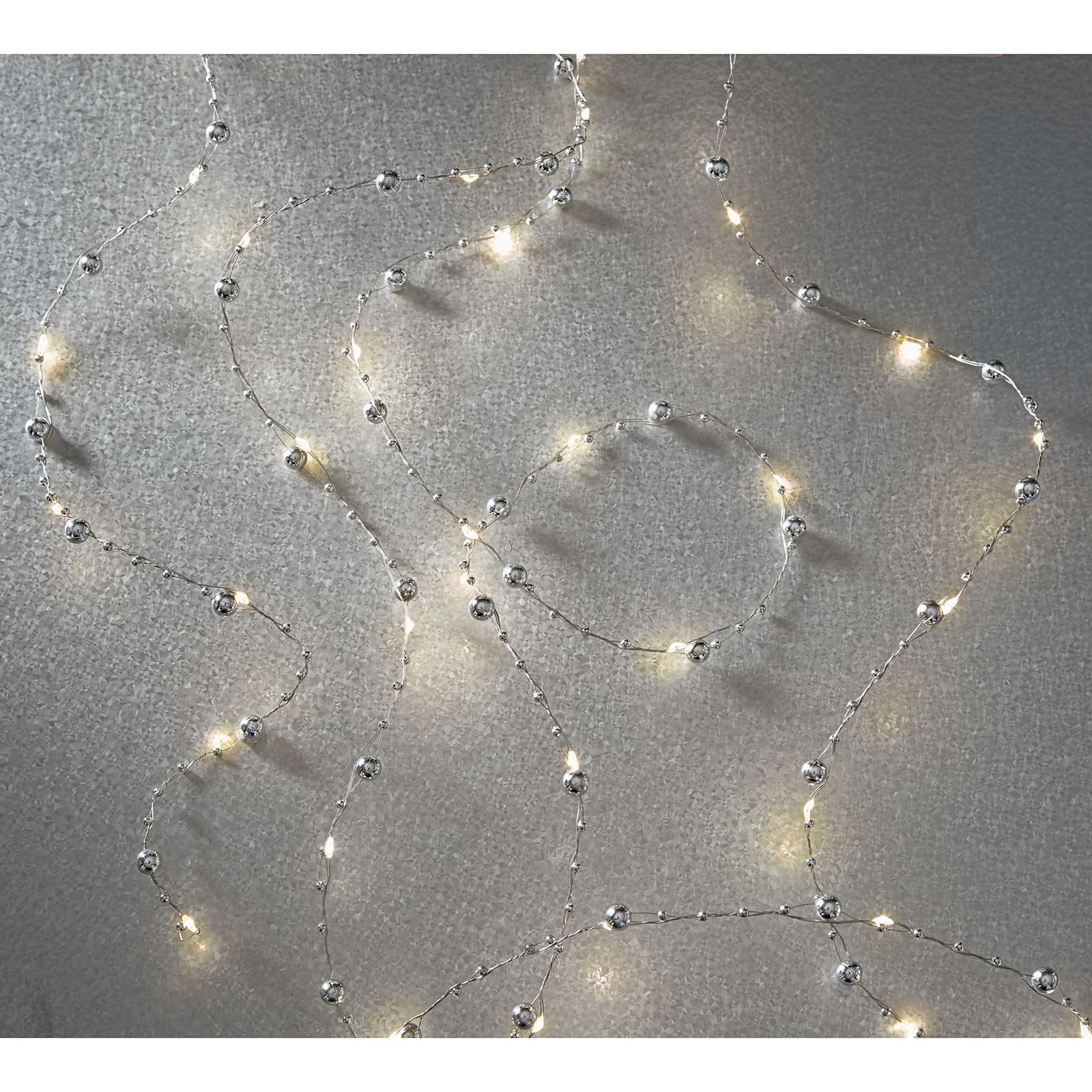 40ct. Warm White Silver Pearl LED String Lights by Ashland® | Michaels