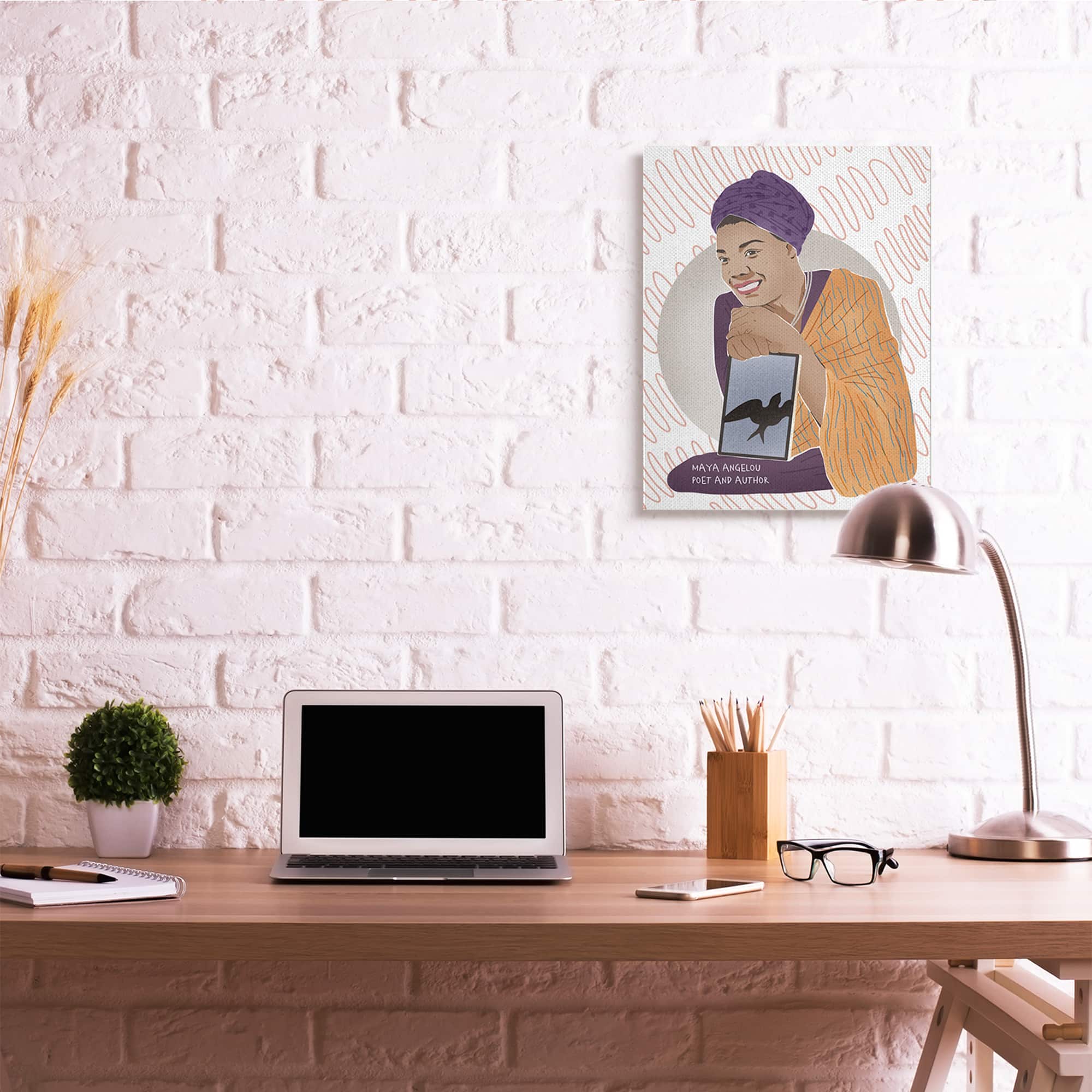 Stupell Industries Maya With Book Over Pattern Wall Art