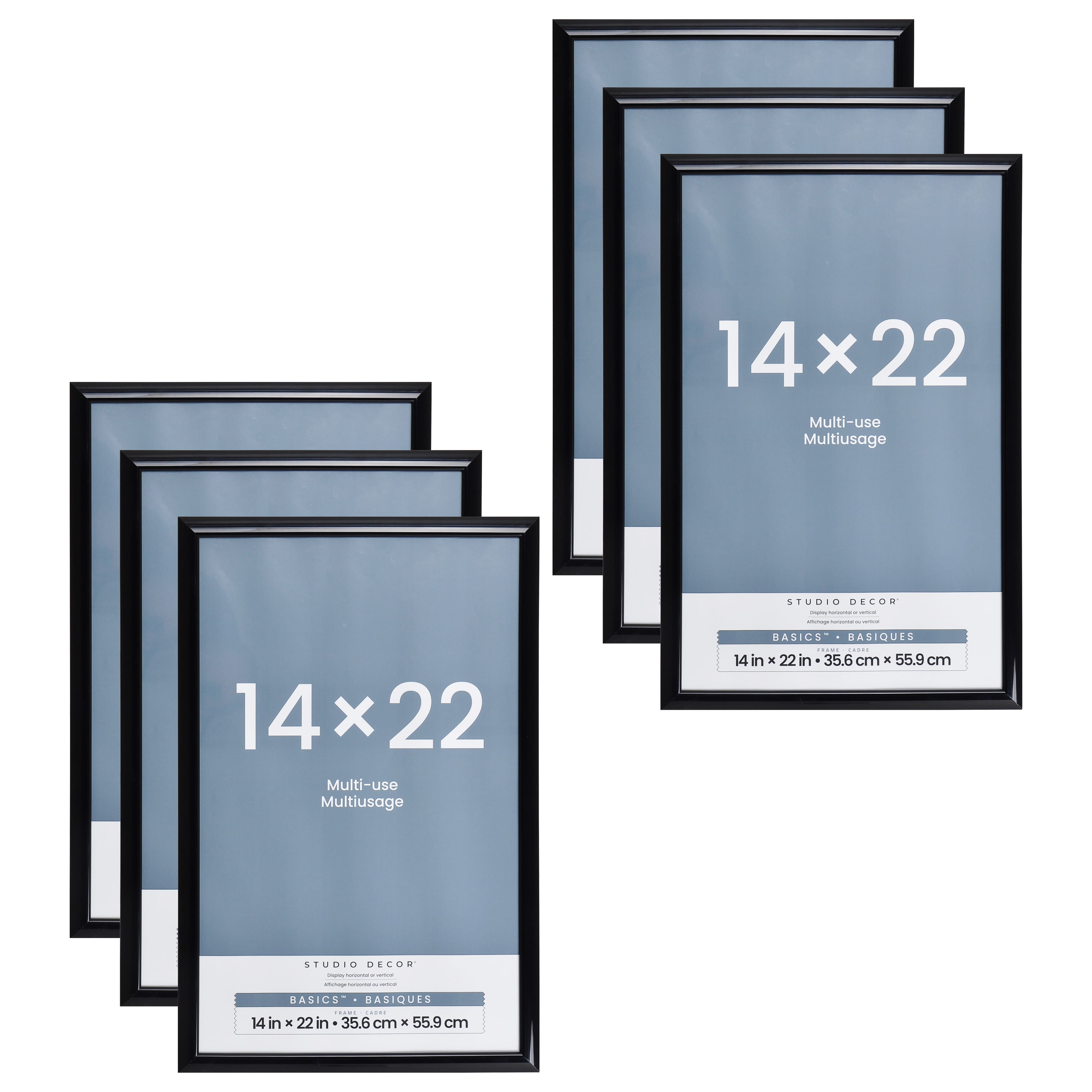 Buy in Bulk - 6 Pack: Black Multi-Use Frame by Studio Décor®, Size