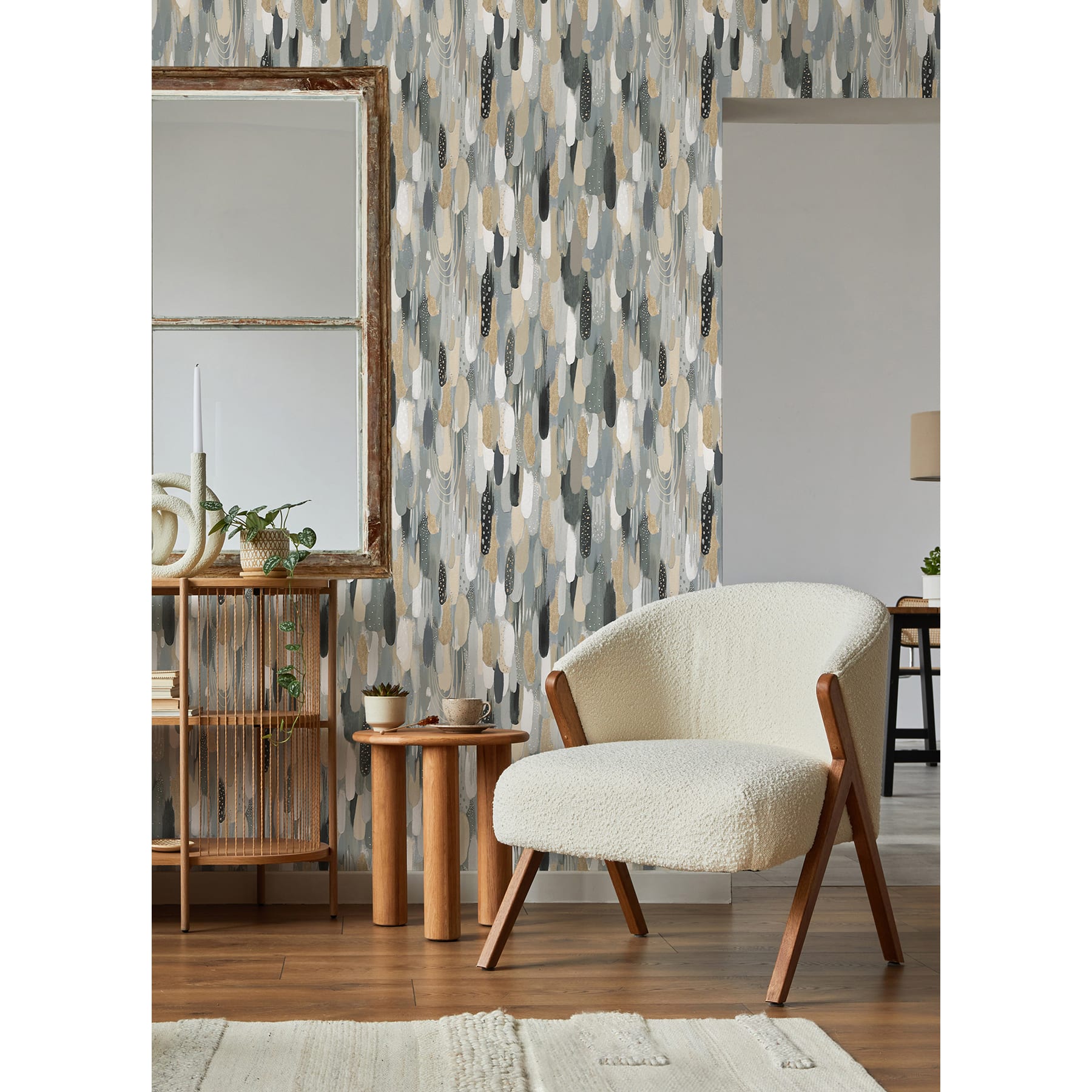 RoomMates Neutral Brushstroke Peel & Stick Wallpaper
