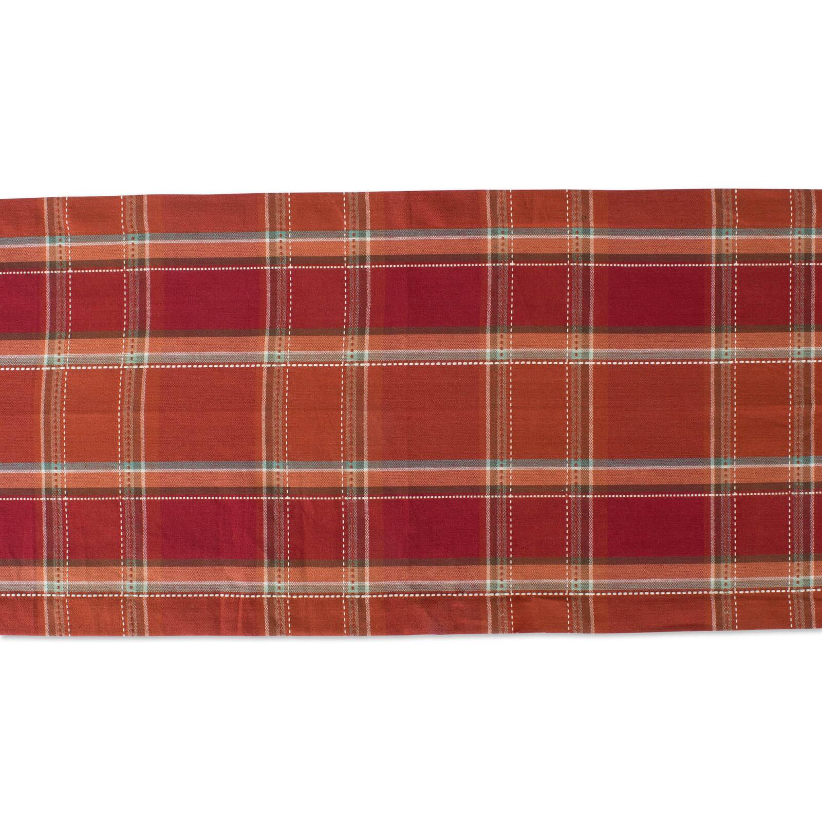 DII® 108" Autumn Spice Plaid Table Runner