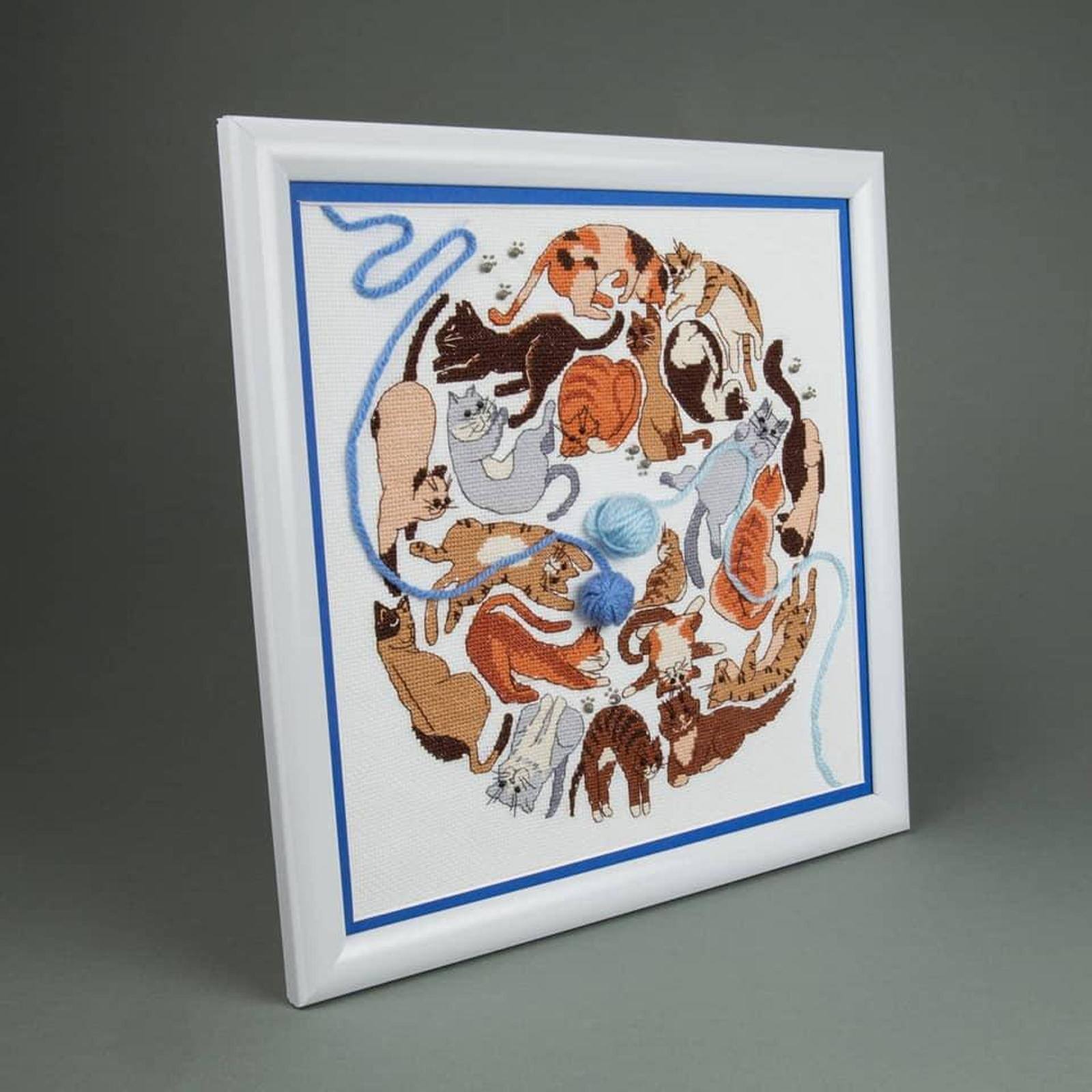 Crystal Art Counted Cross Stitch Kit Game Of Cats'