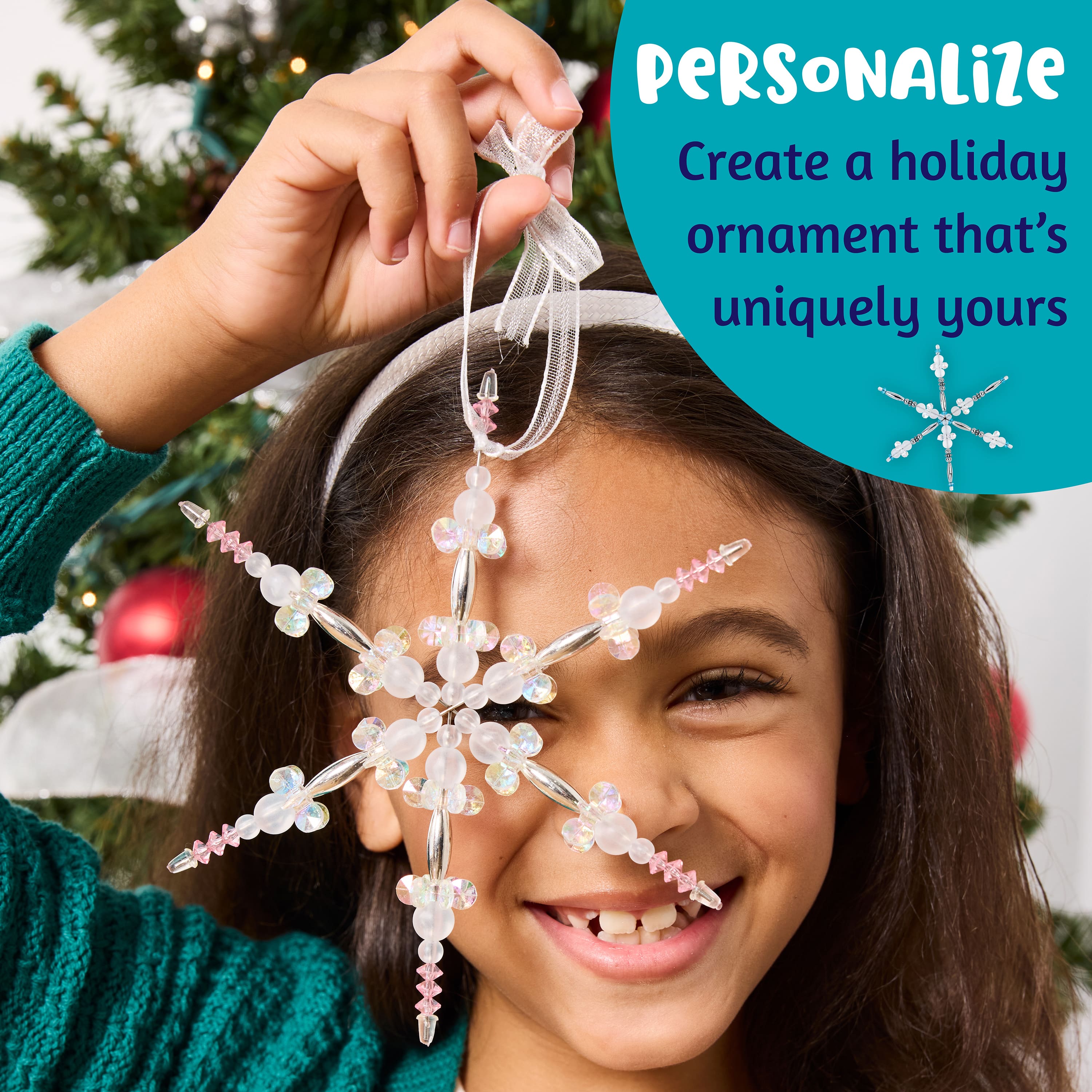 Creativity for Kids&#xAE; Beaded Snowflake Ornaments