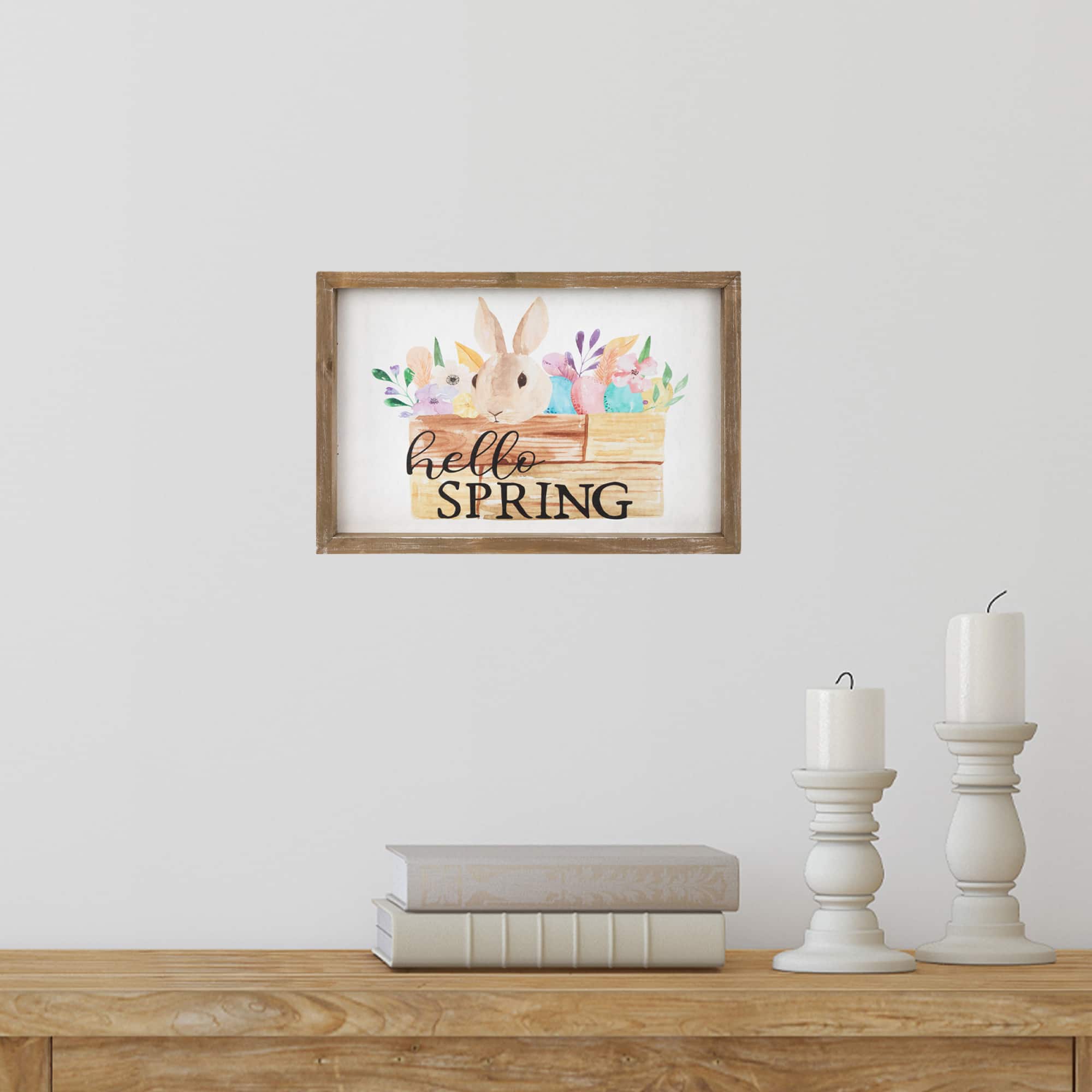 Hello Spring Framed Easter Wall Sign