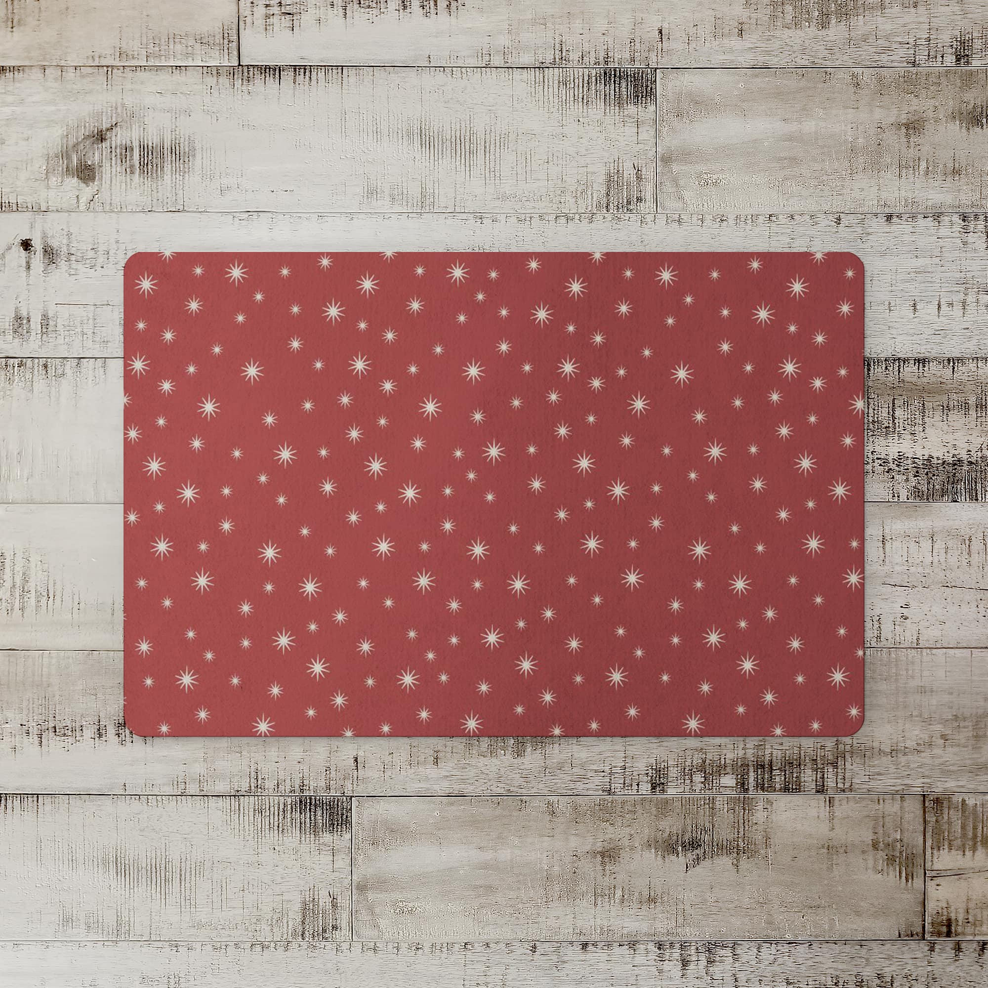 Red Twinkle Floor Mat