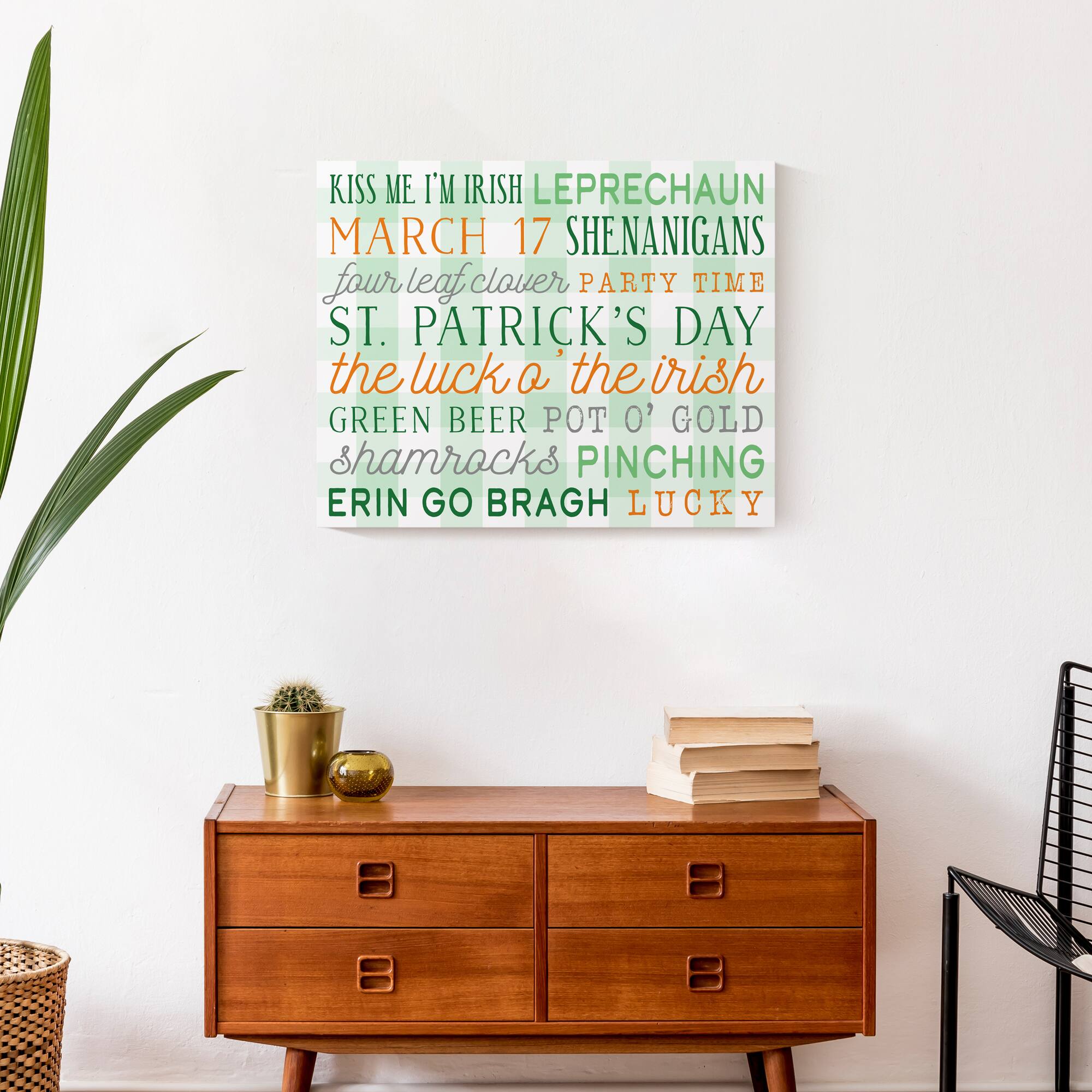 St Pat Day Words Canvas 16" x 20" Canvas Wall Art