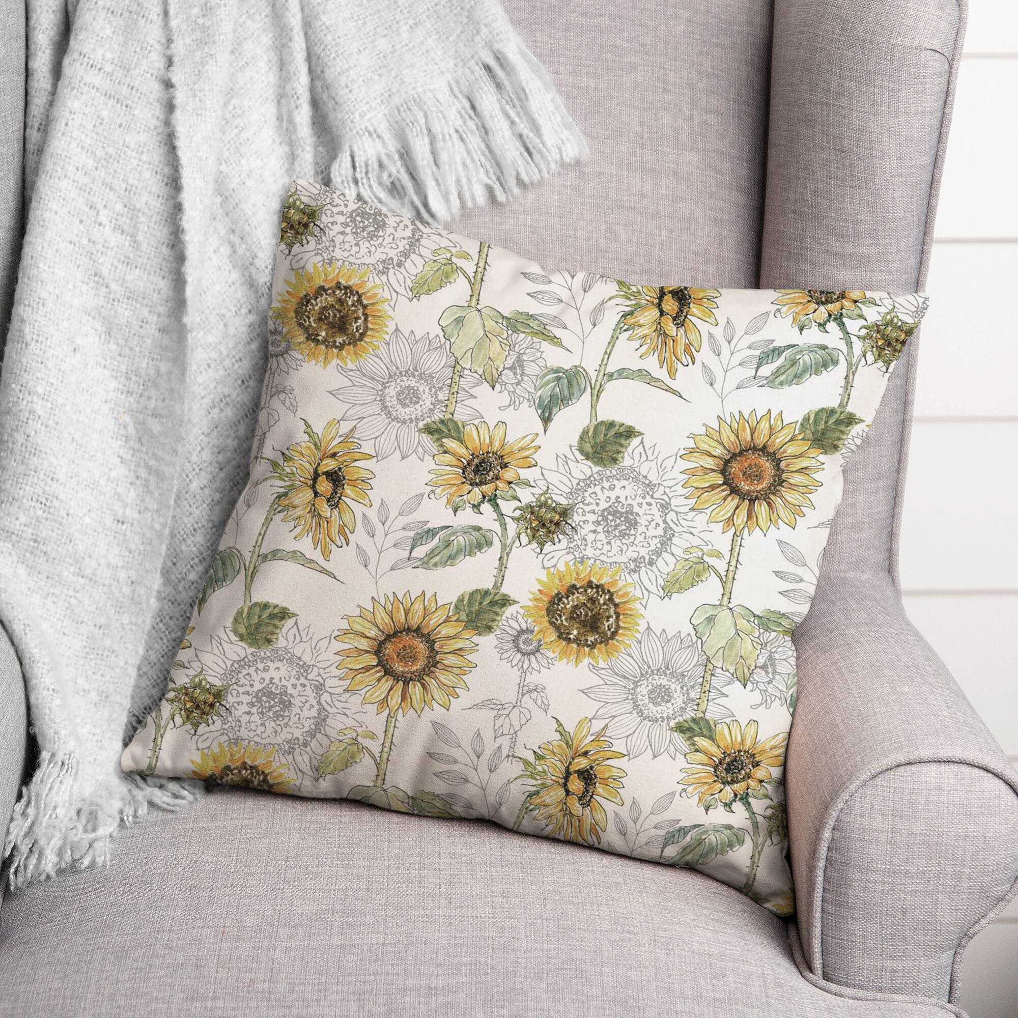 Sunflower cheap throw pillows