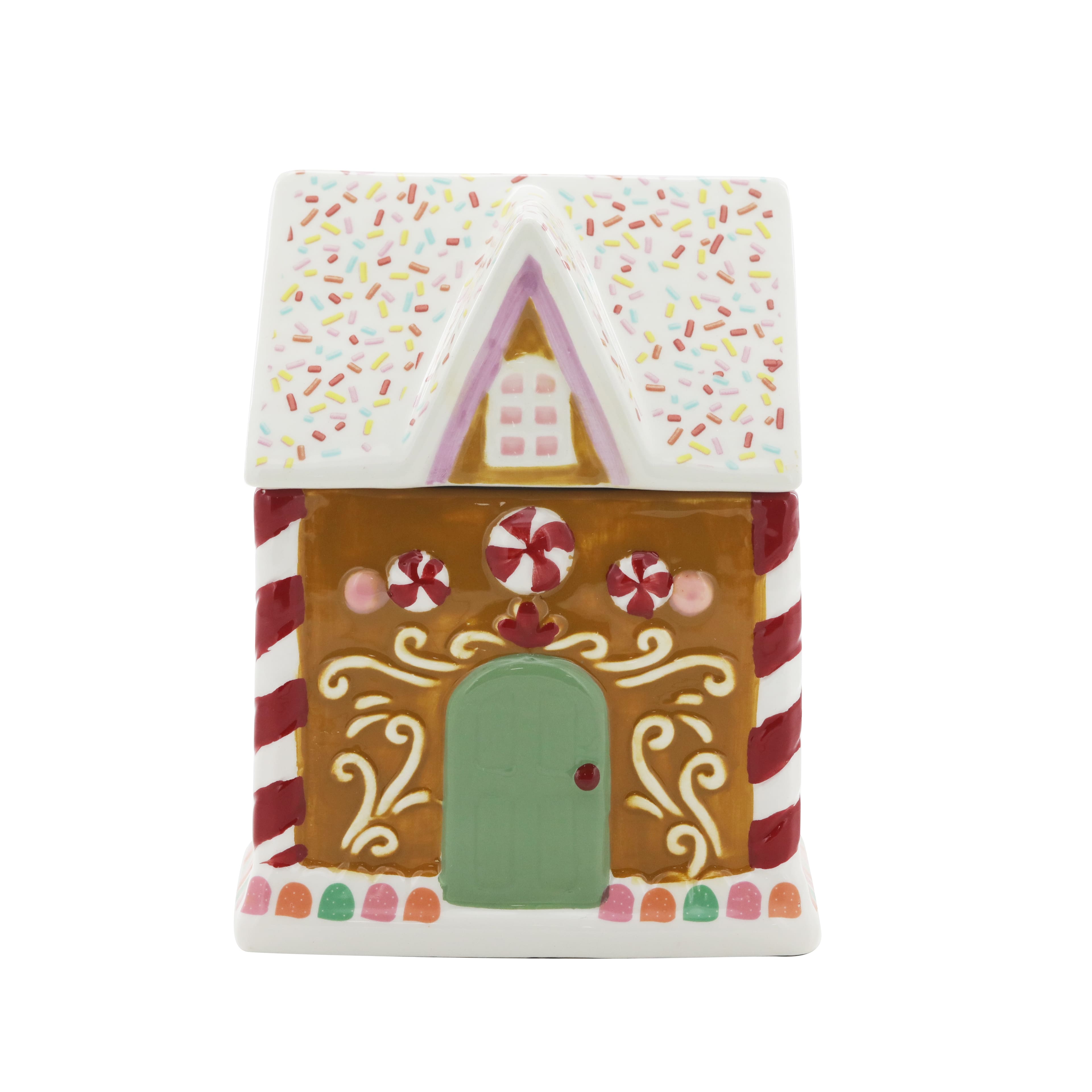 6.5&#x22; Gingerbread House Ceramic Cookie Jar by Celebrate It&#xAE;