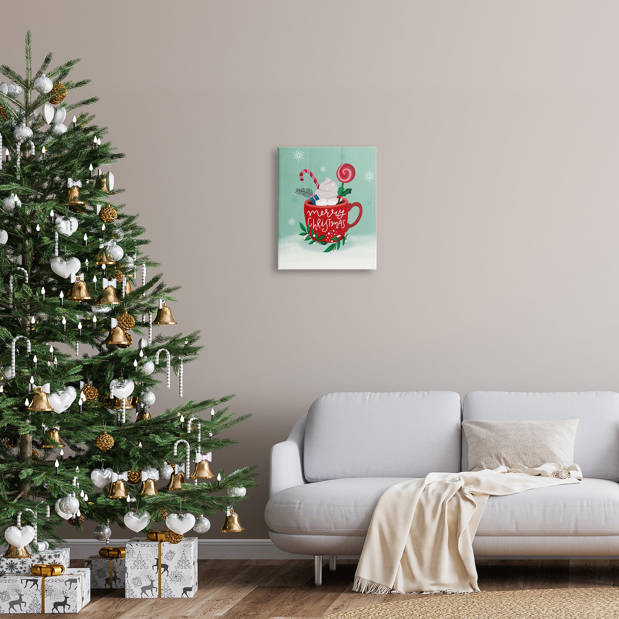 Stupell Industries Merry Christmas Warm Cocoa Canvas Wall Art