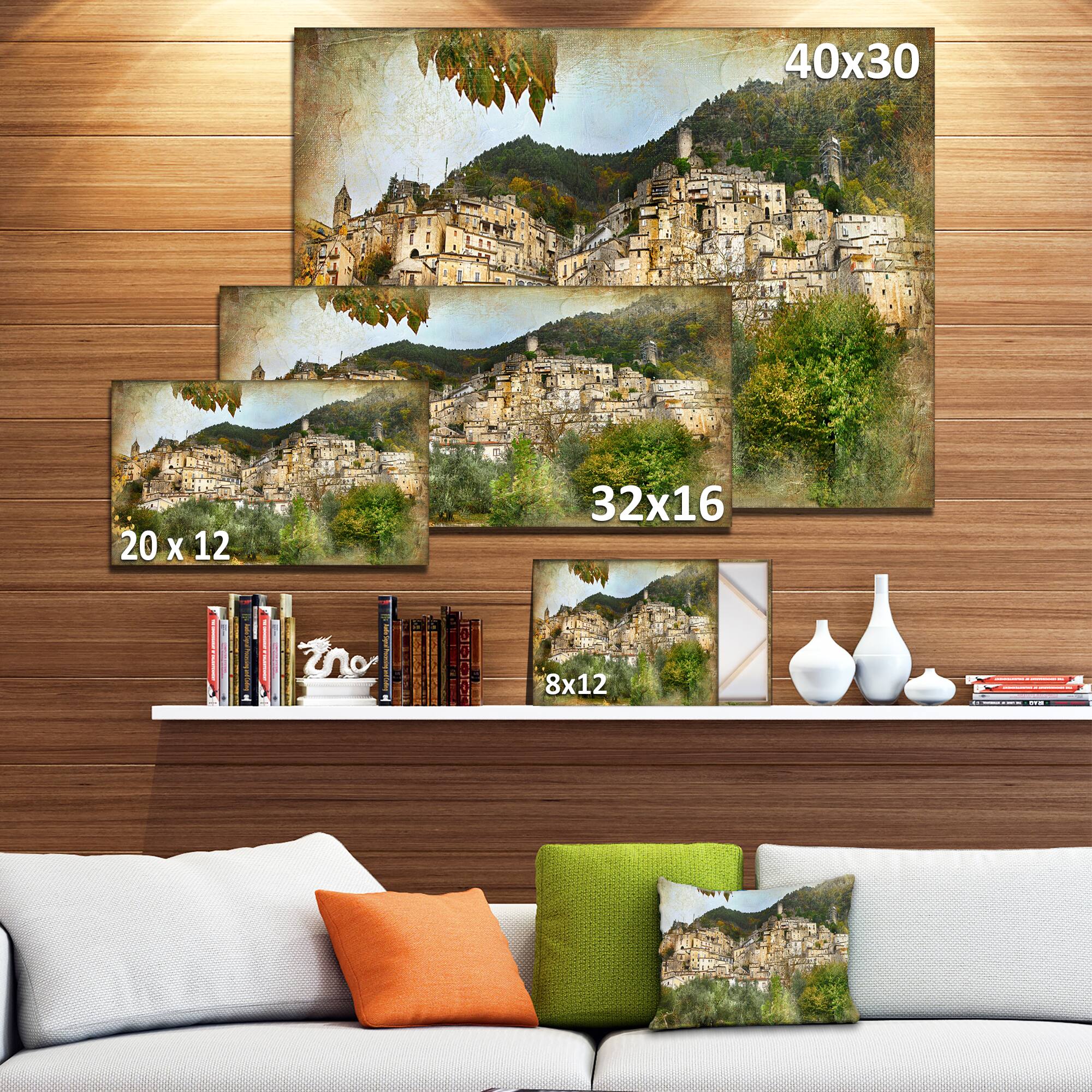 Designart - Old Italian Villages - Landscape Photography Canvas Art Print