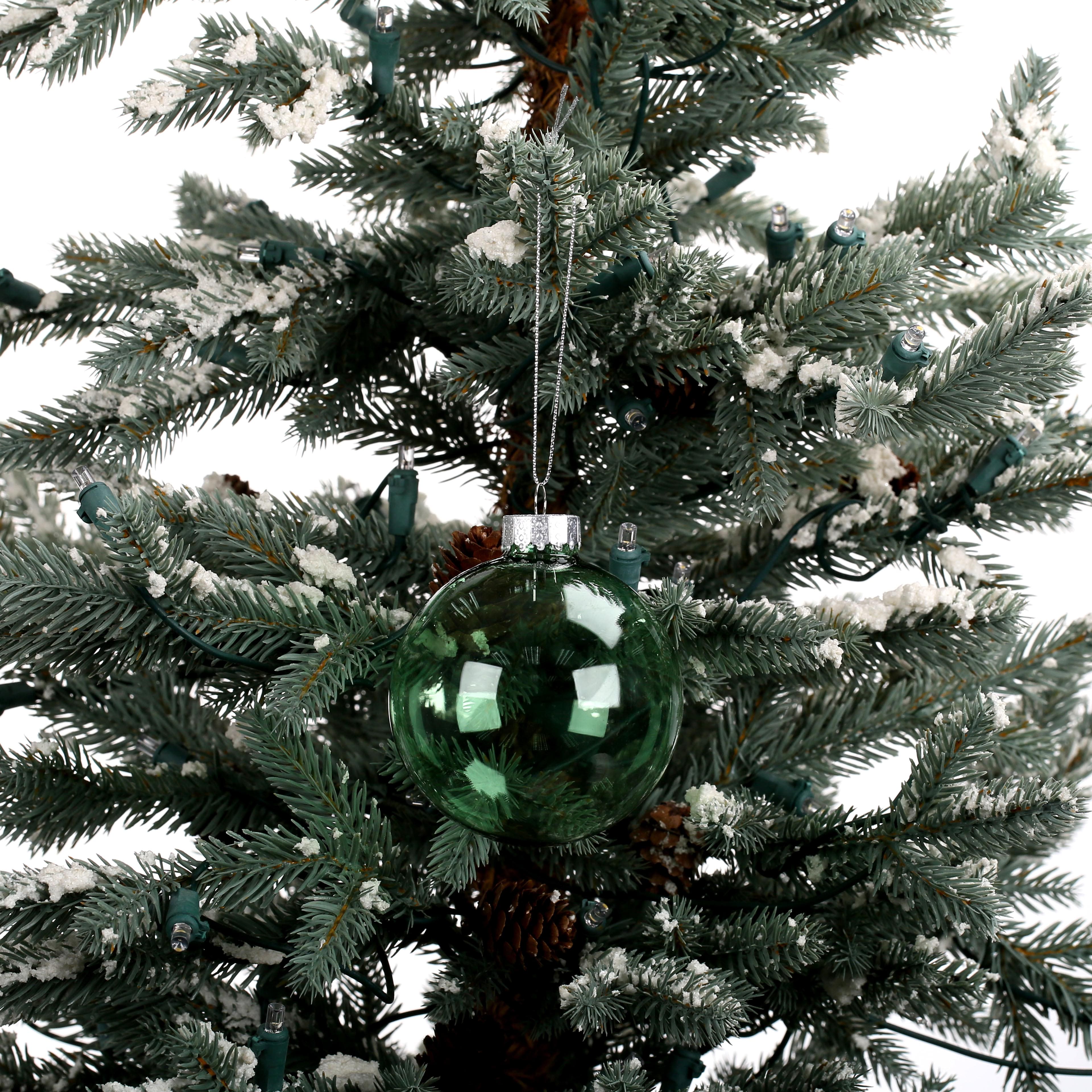 6 Pack 3&#x22; Glass Transparent Ball Ornaments by Ashland&#xAE;