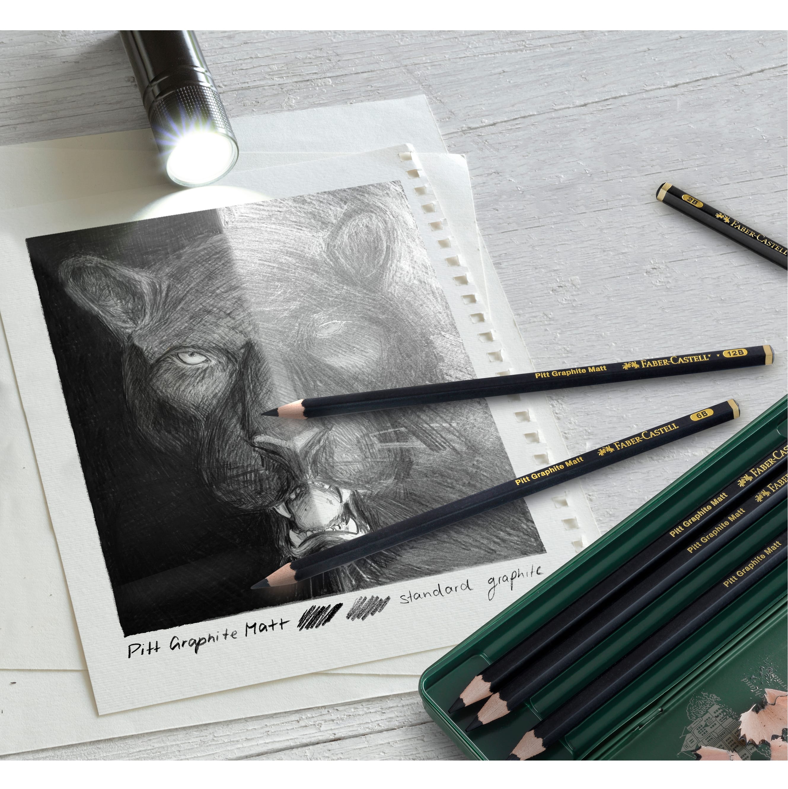 12 Pack: Faber-Castell® PITT® Matte Graphite Pencil Set