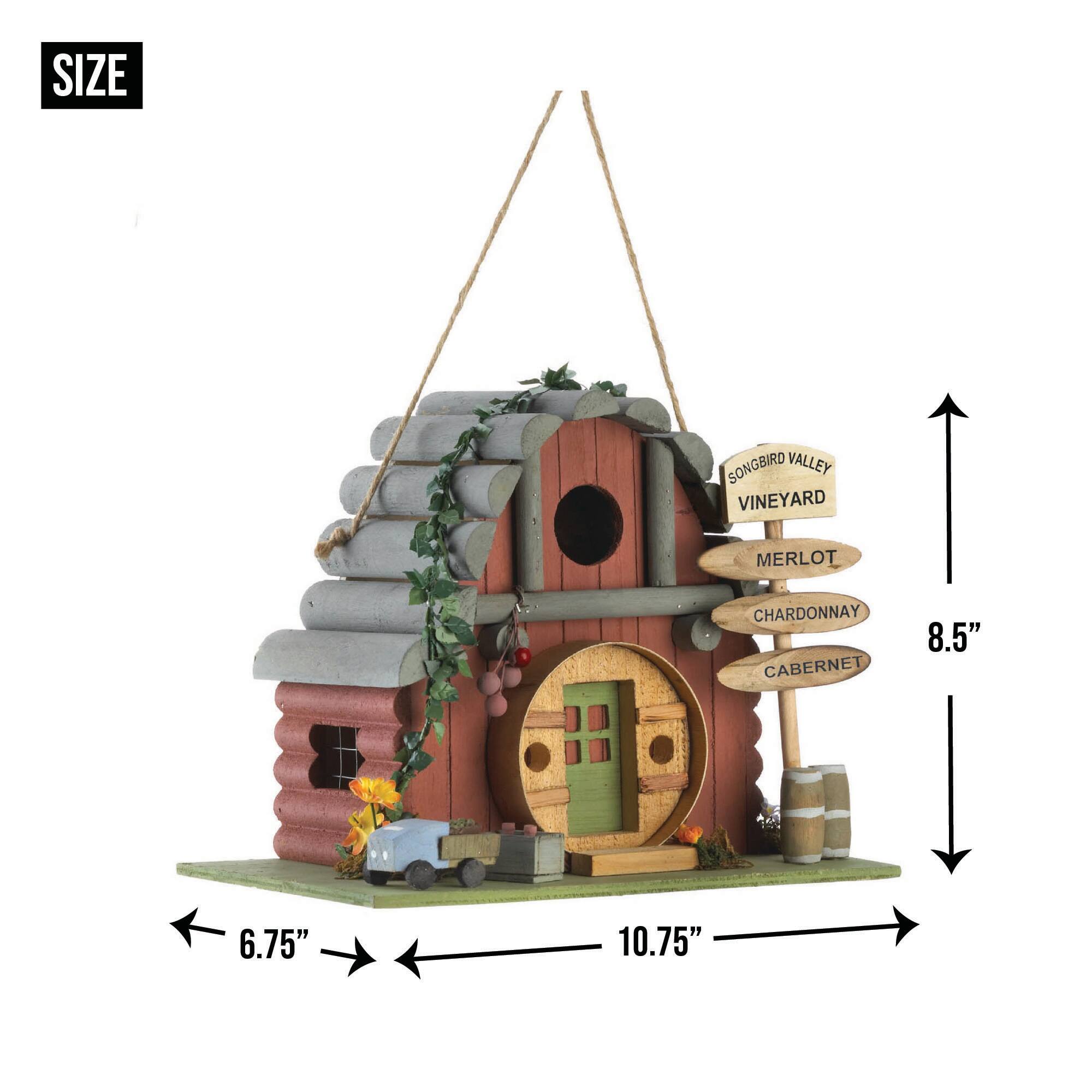 8.5&#x27;&#x27; Vineyard Vintage Winery Birdhouse