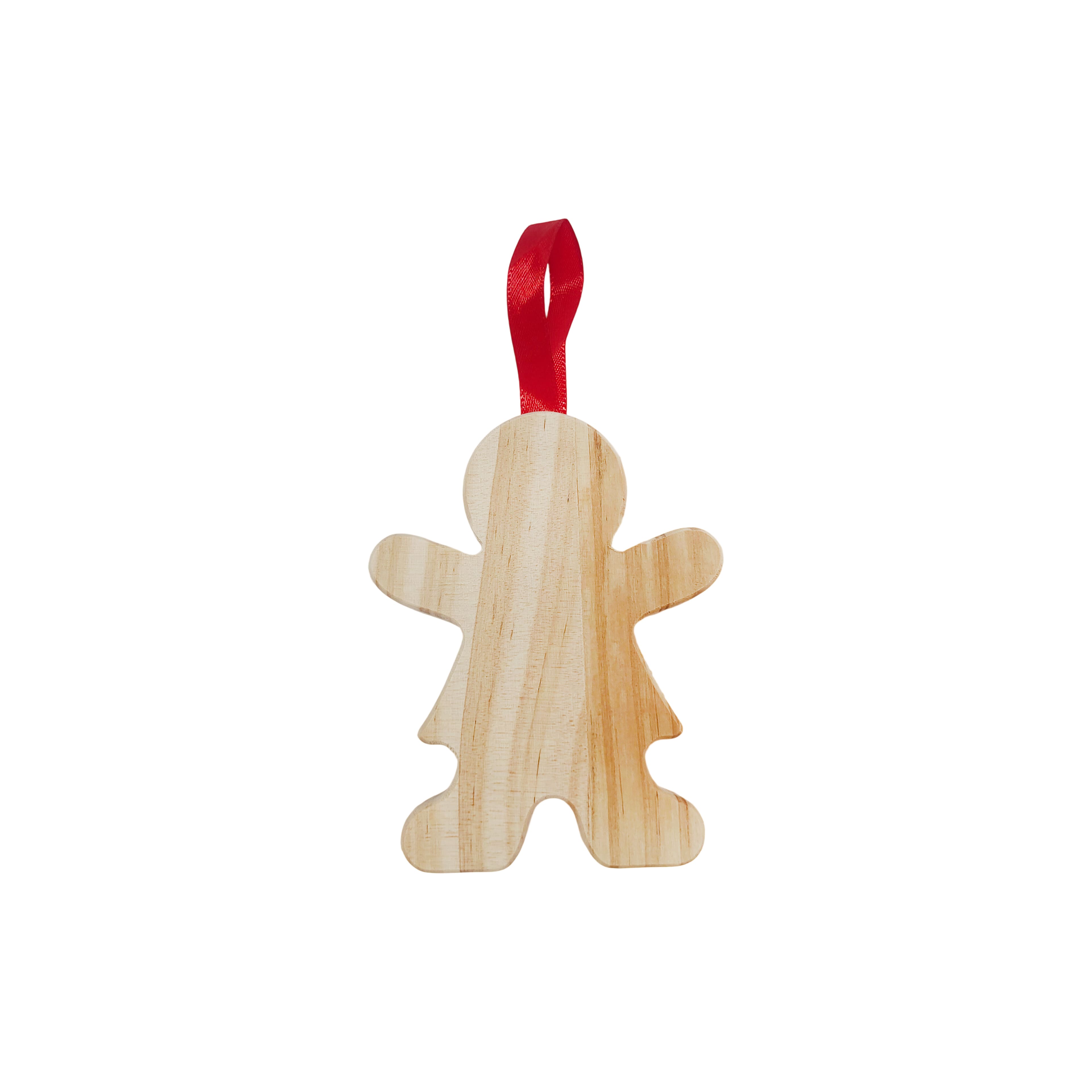 4&#x22; Gingerbread Girl DIY Pinewood Ornament by Make Market&#xAE;