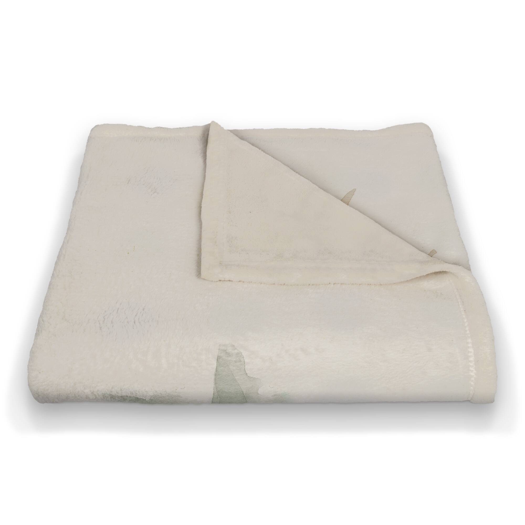 Winter Deer 50x60 Coral Fleece Blanket