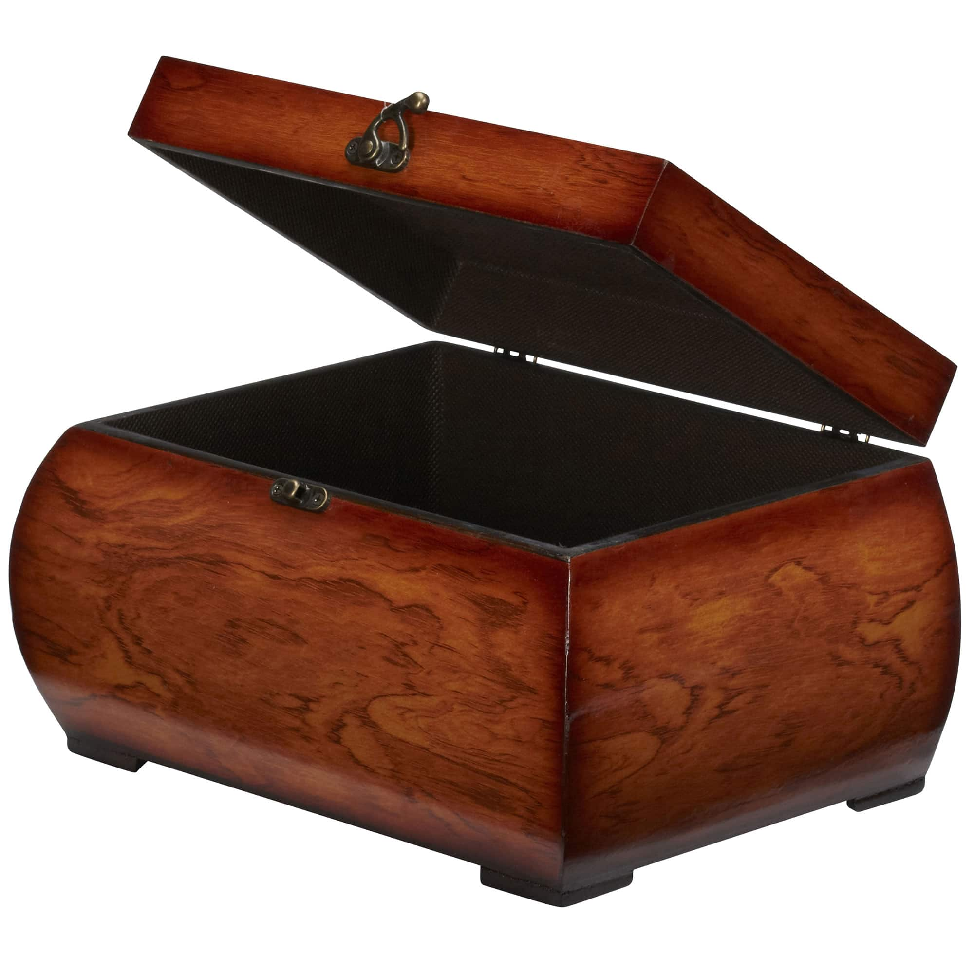 Brown Decorative Lacquered Wood Chests Set