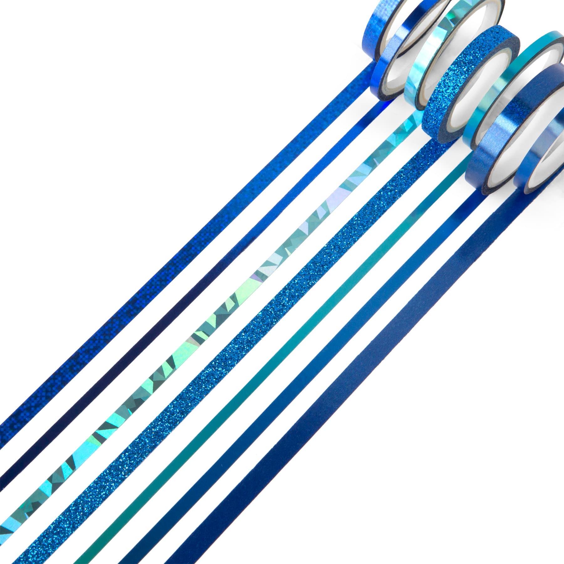 12 Packs: 7 ct. (84 total) Blue Foil & Glitter Crafting Washi Tapes by Recollections™