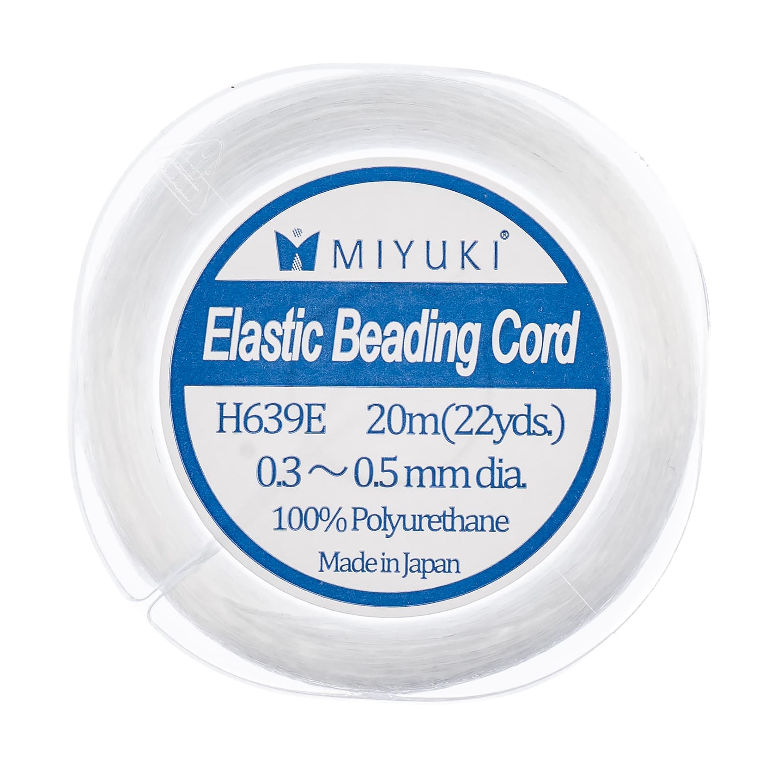 Miyuki&#xAE; 0.4mm White Elastic Beading Cord, 22yd.
