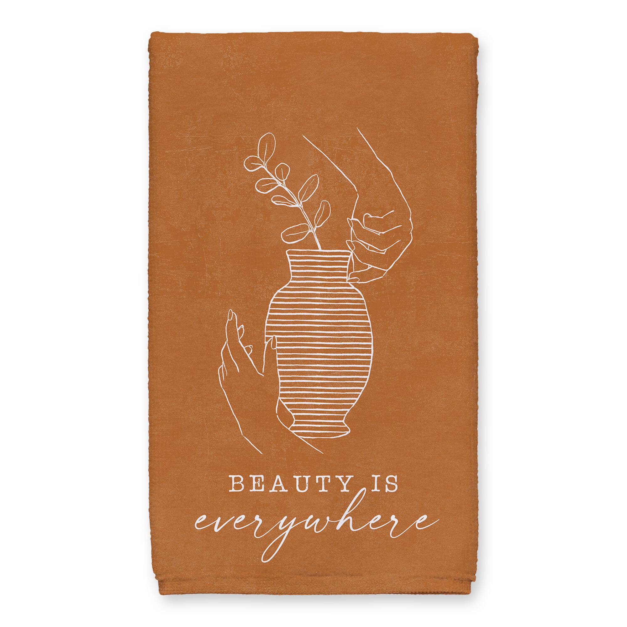 Orange Vase Beauty is Everywhere Towel Set