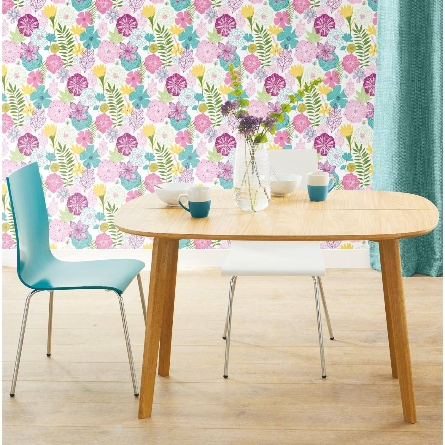 RoomMates Perennial Blooms Peel & Stick Wallpaper