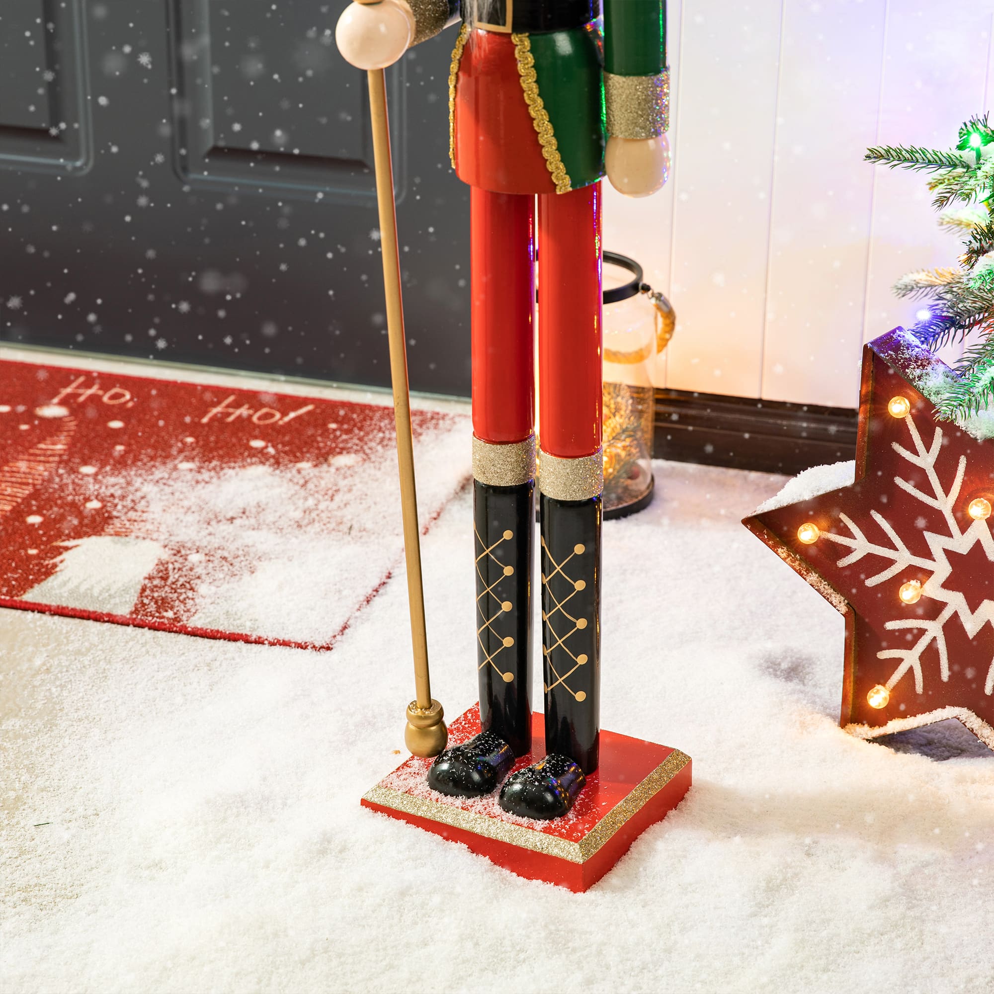 Glitzhome&#xAE; 42&#x22; Wooden Christmas King Nutcracker